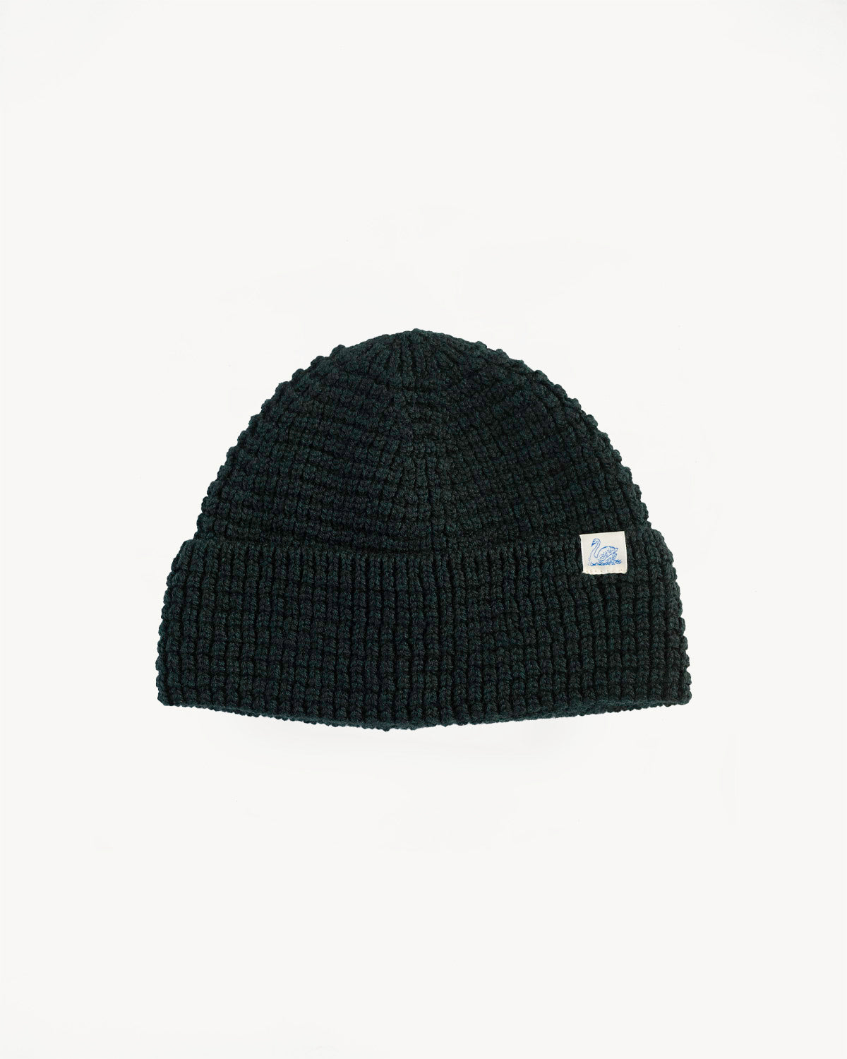 MWBN06.614 - Waffle Structure Sturdy Beanie Merino Wool - Dark Teal