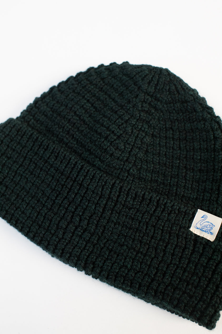 MWBN06.614 - Waffle Structure Sturdy Beanie Merino Wool - Dark Teal