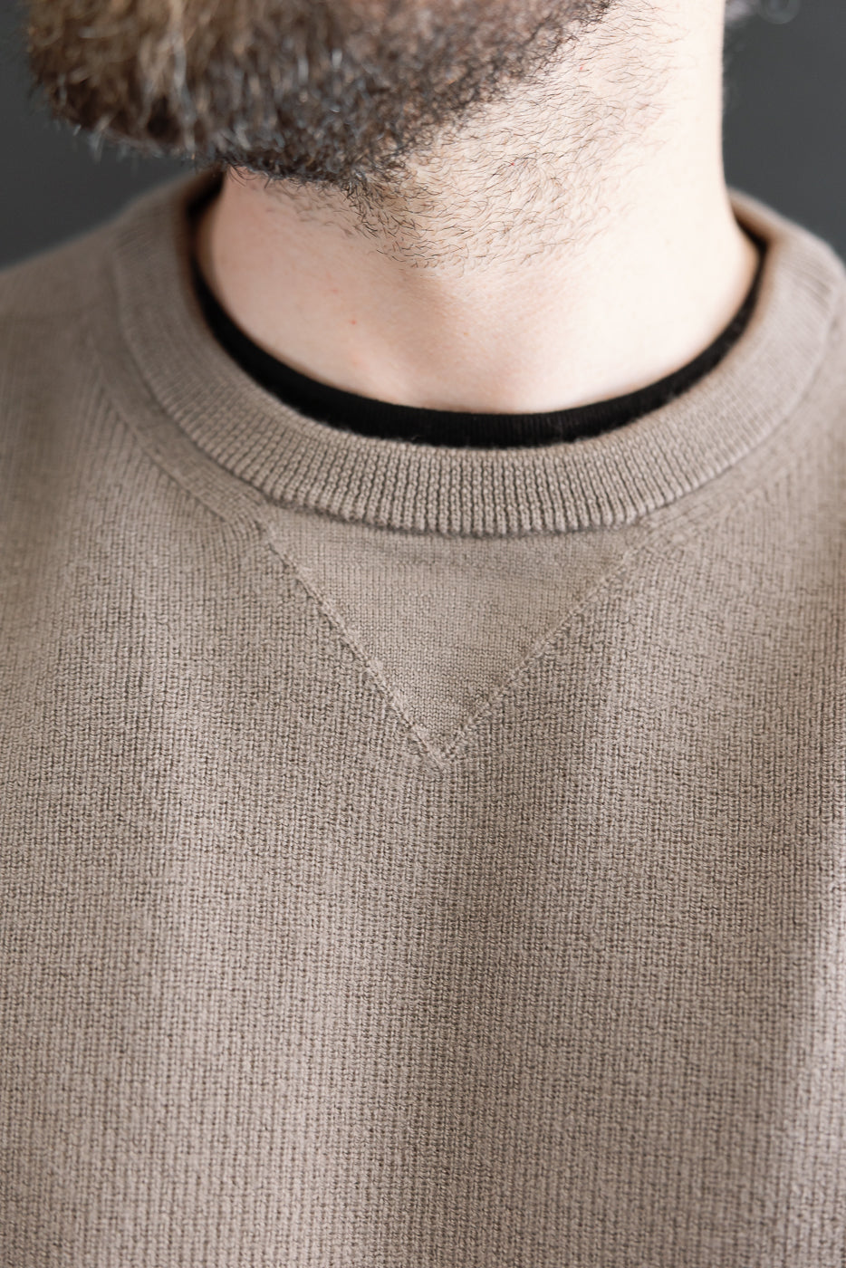 MWCC01.06 - Ribbed Structure Pullover Merino Wool - 06 Grain
