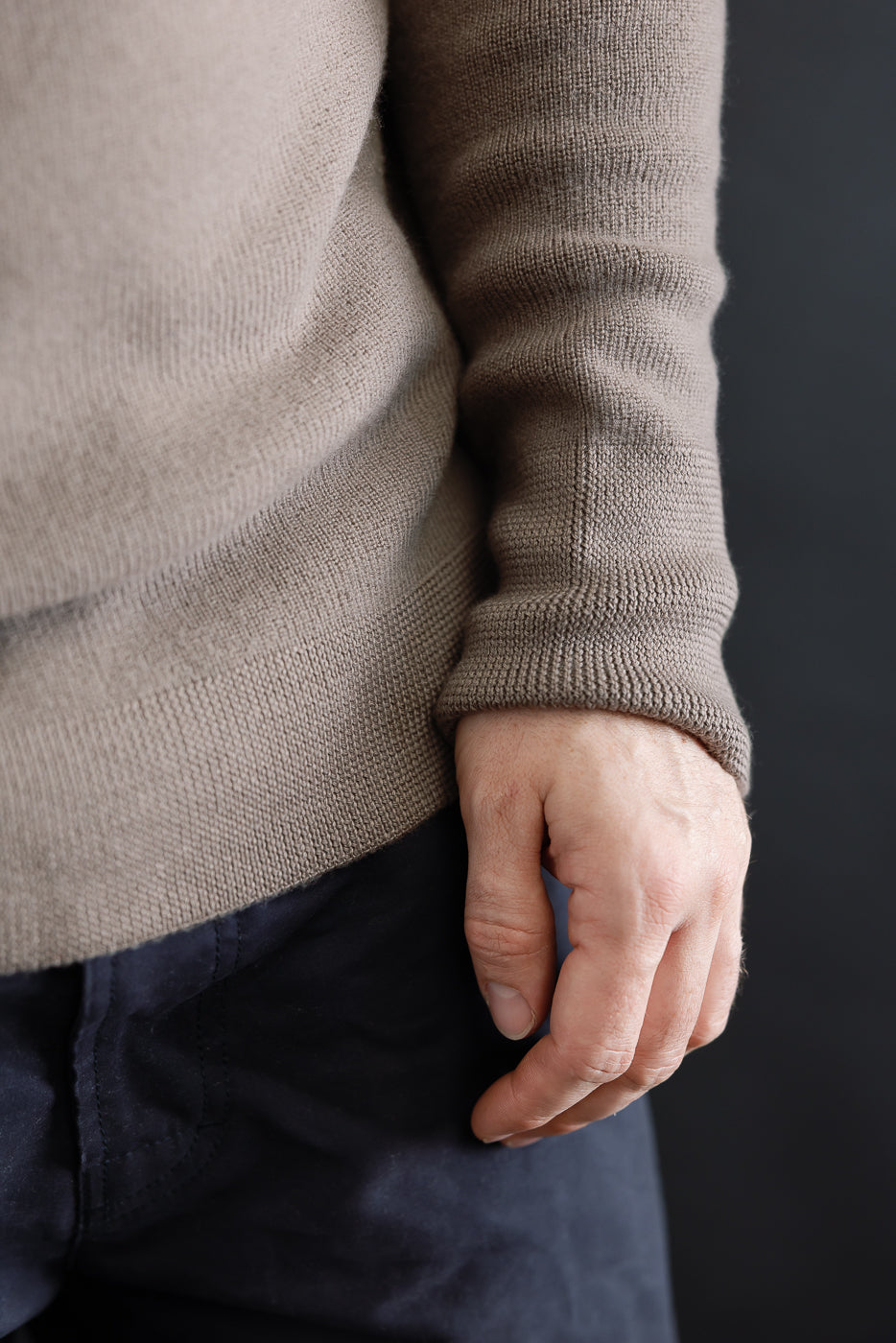 MWCC01.06 - Ribbed Structure Pullover Merino Wool - 06 Grain