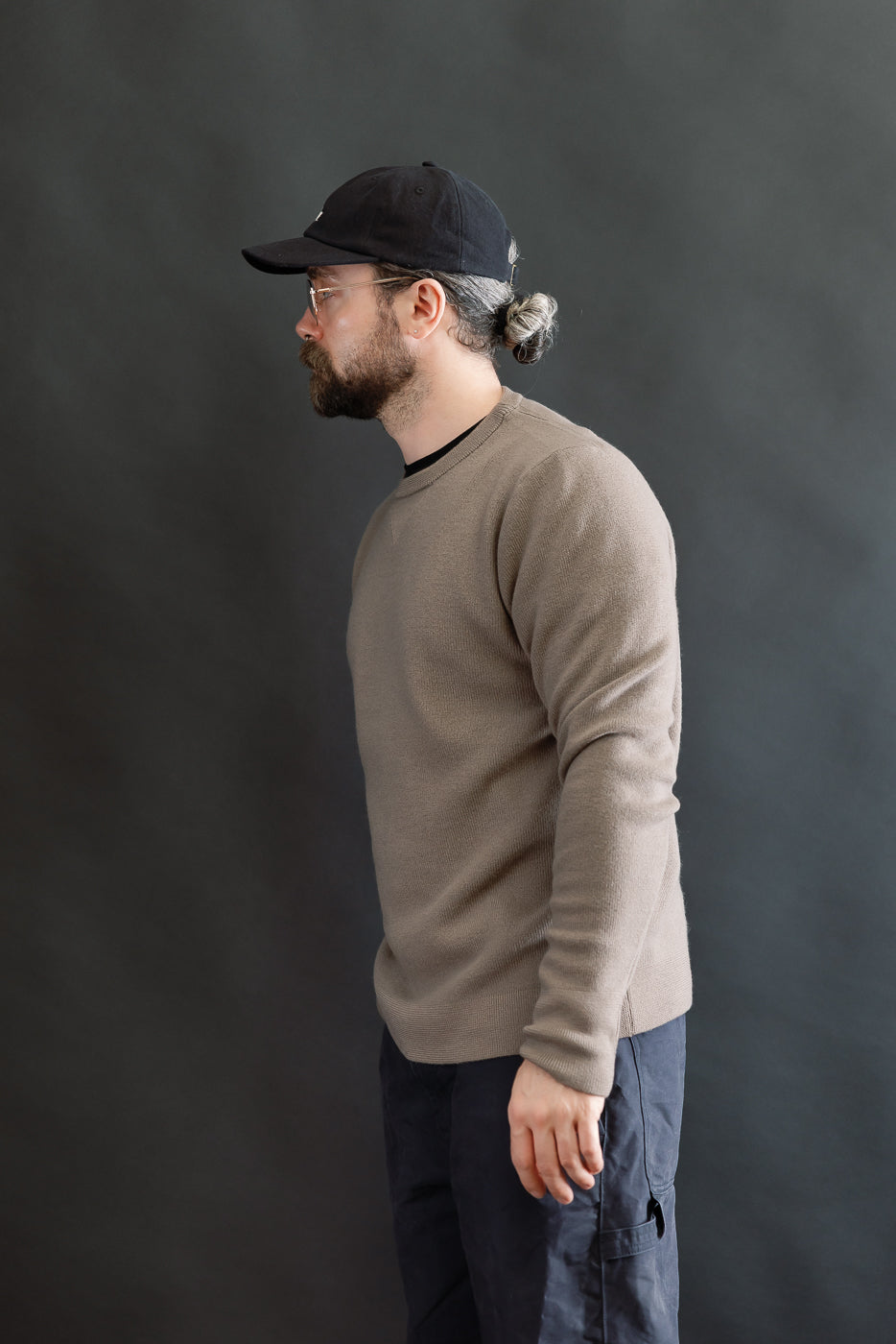 MWCC01.06 - Ribbed Structure Pullover Merino Wool - 06 Grain