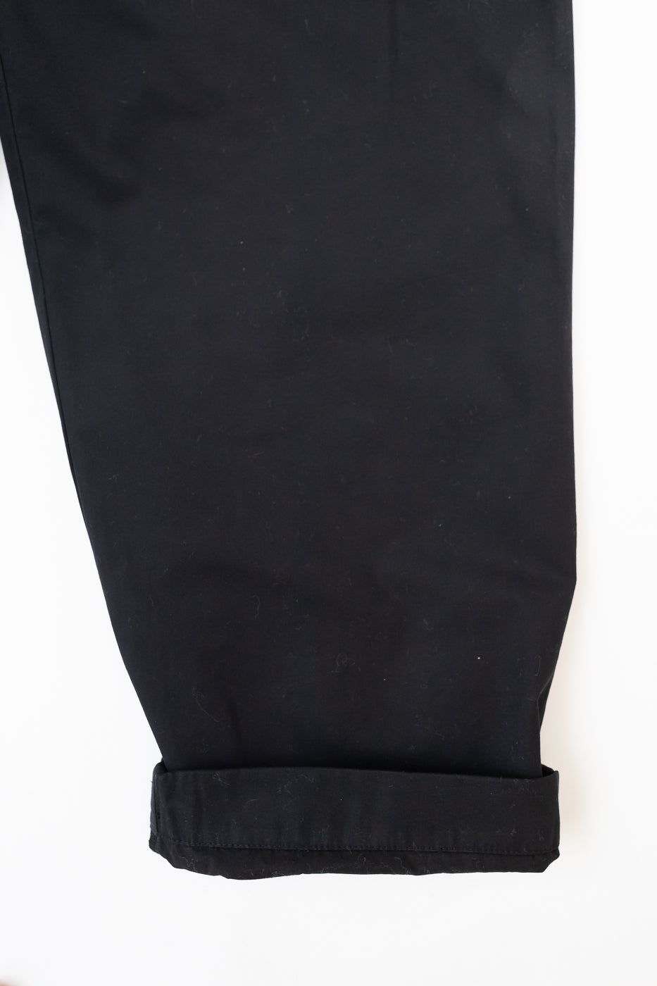 PANTS03.99 - Organic Cotton Poplin Pleated Front Pants - Deep Black