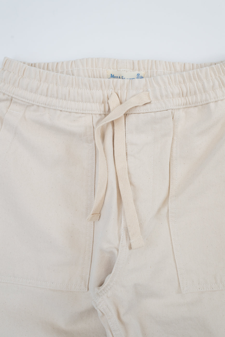 PANTS05.02 - Organic Cotton Broken Twill Drawstring Pants - Nature