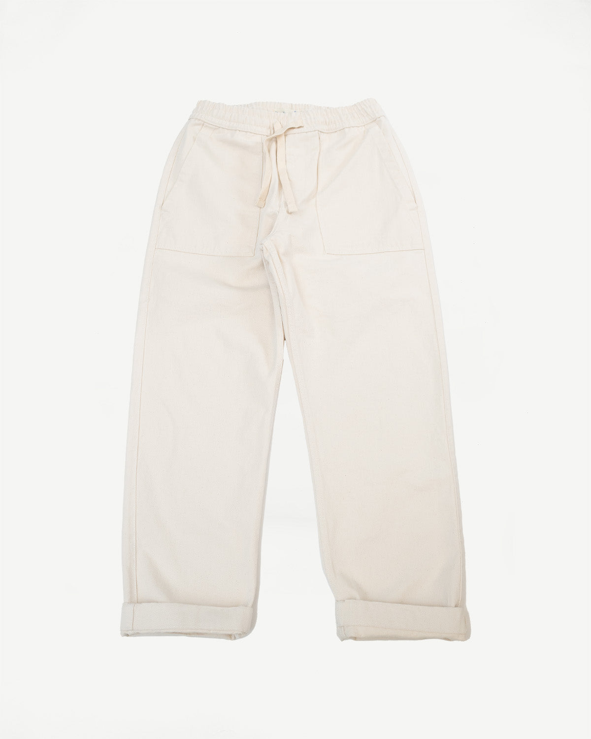 PANTS05.02 - Organic Cotton Broken Twill Drawstring Pants - Nature