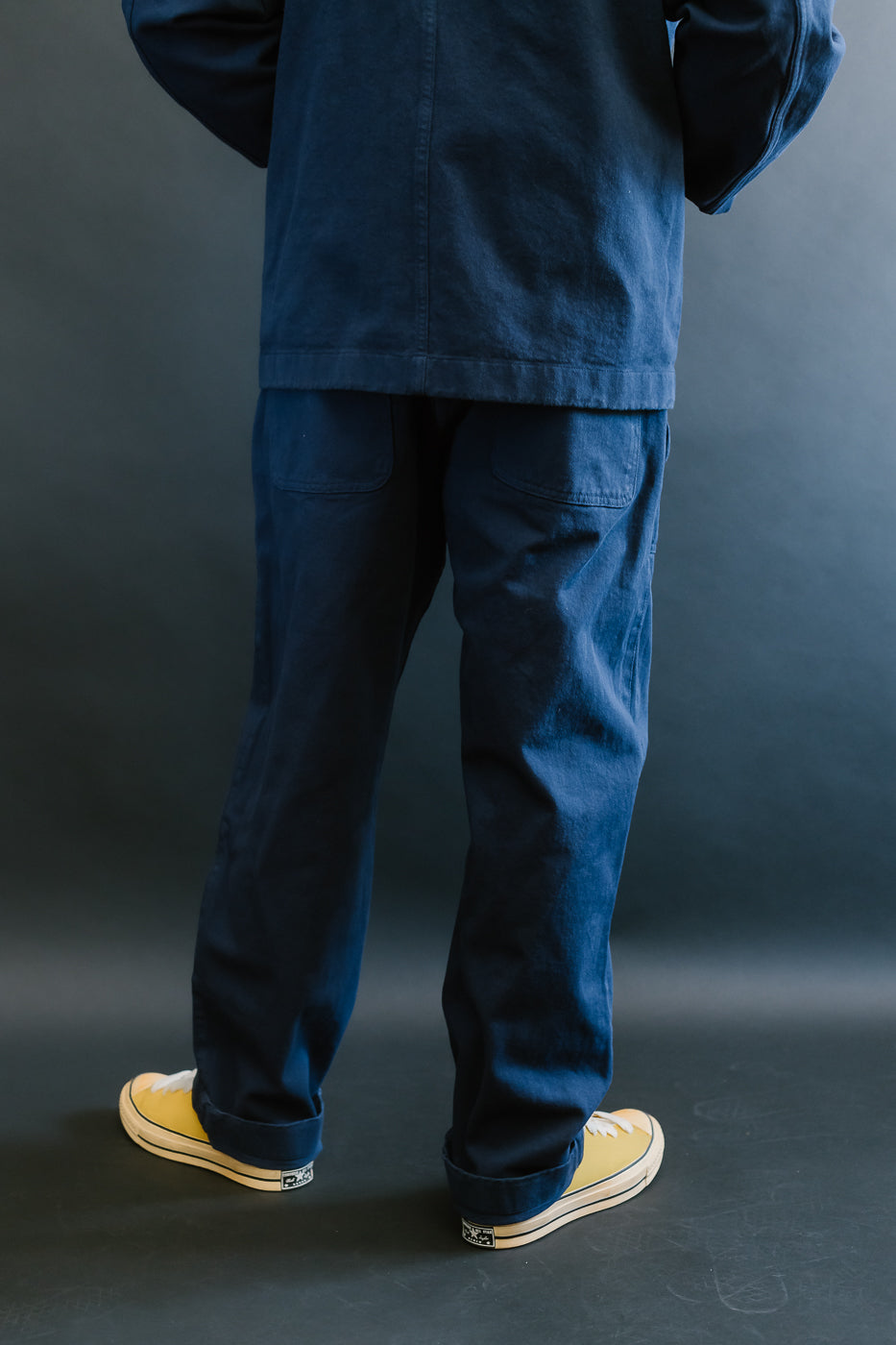 PANTS05.66 - Organic Cotton Broken Twill Drawstring Pants - Ink Blue