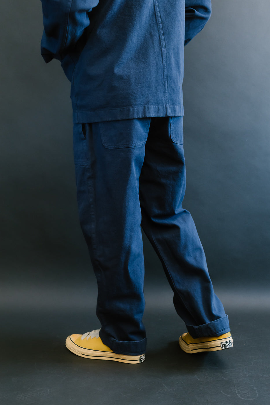 PANTS05.66 - Organic Cotton Broken Twill Drawstring Pants - Ink Blue