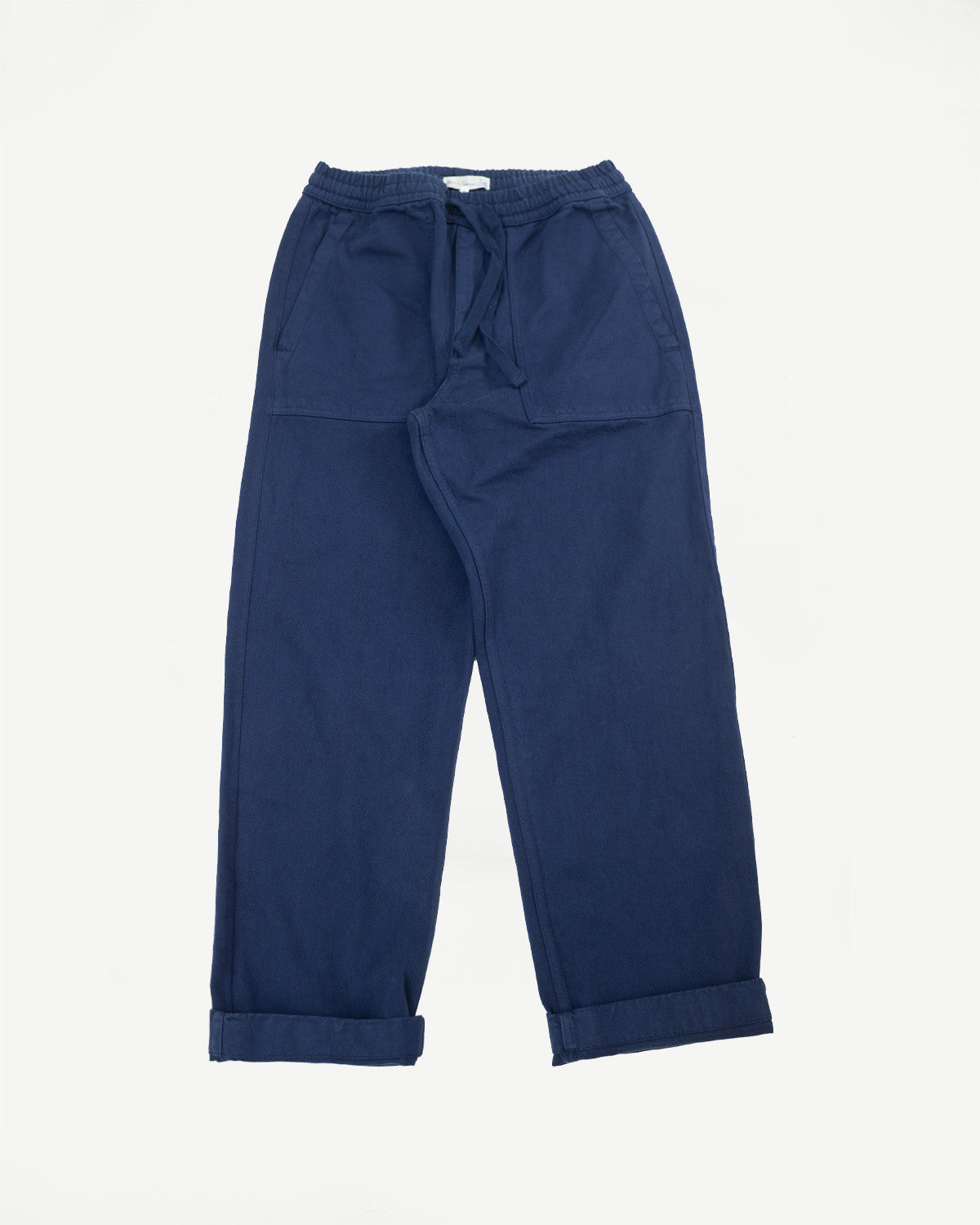 PANTS05.66 - Organic Cotton Broken Twill Drawstring Pants - Ink Blue