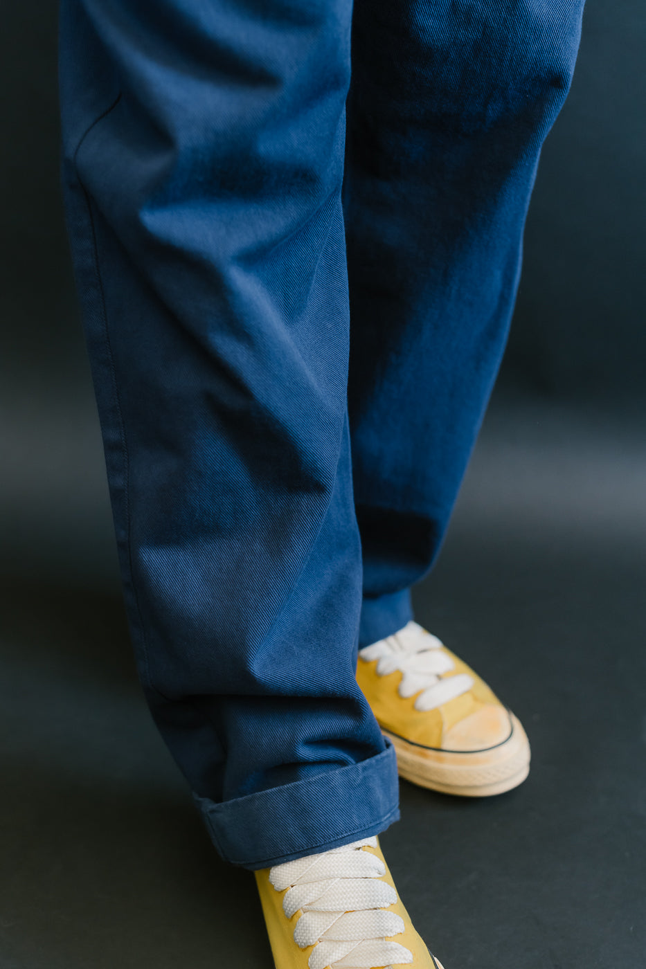 PANTS05.66 - Organic Cotton Broken Twill Drawstring Pants - Ink Blue