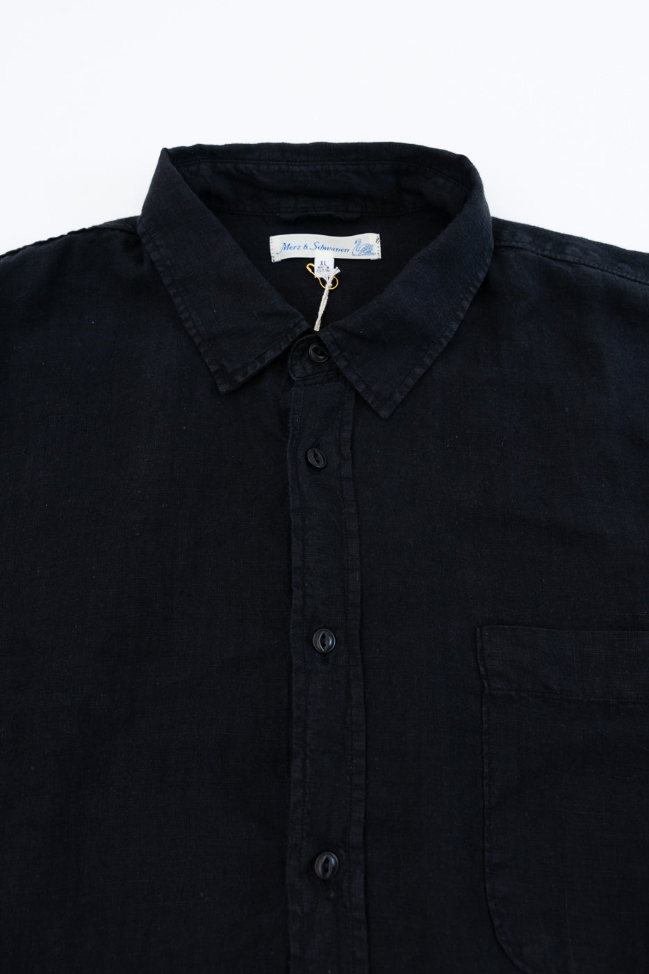 SHIRT20LI.99 - Organic Linen Long Sleeve Shirt - Black | Dant