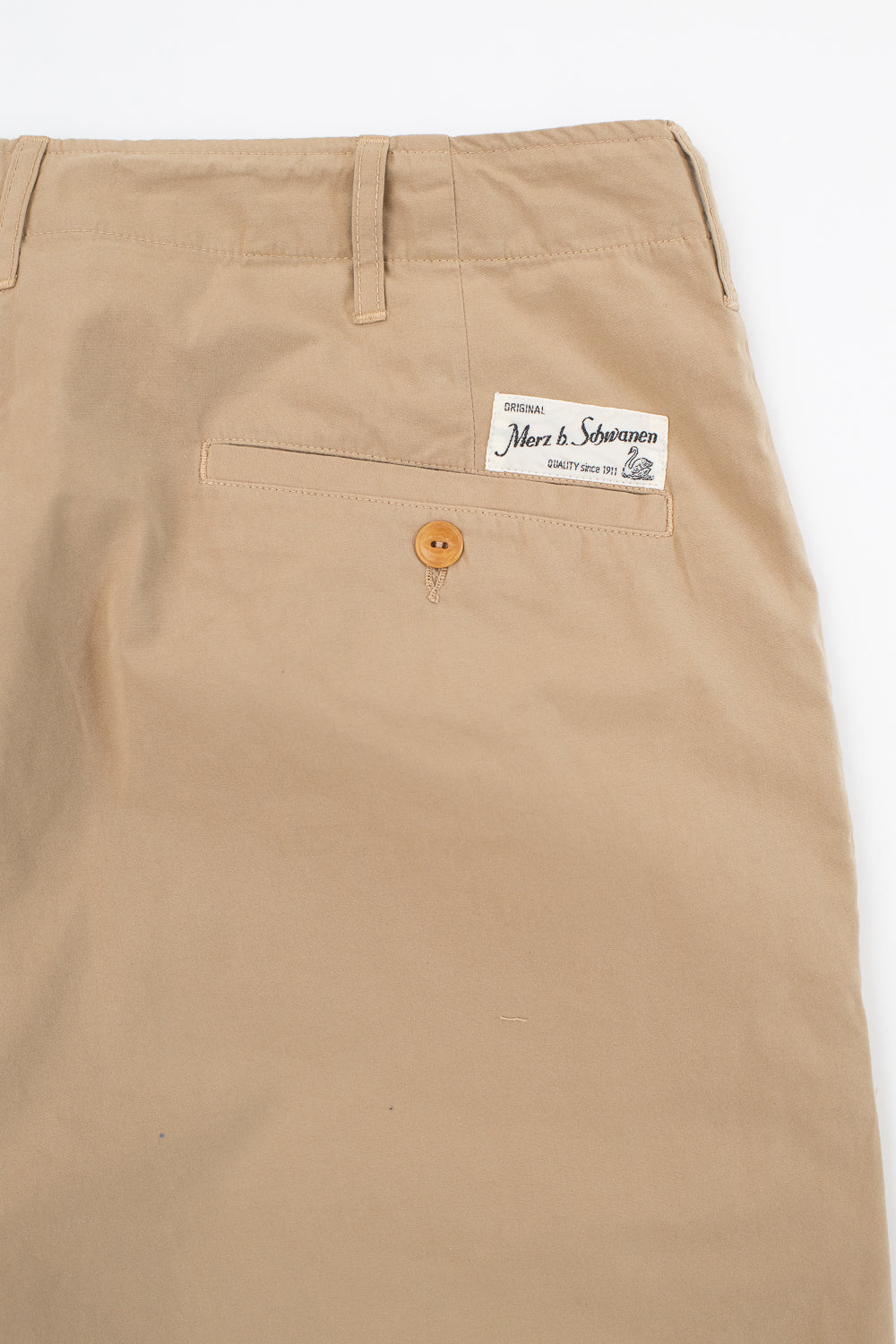 Organic Cotton Poplin Pleated Front Pants Khaki Dant