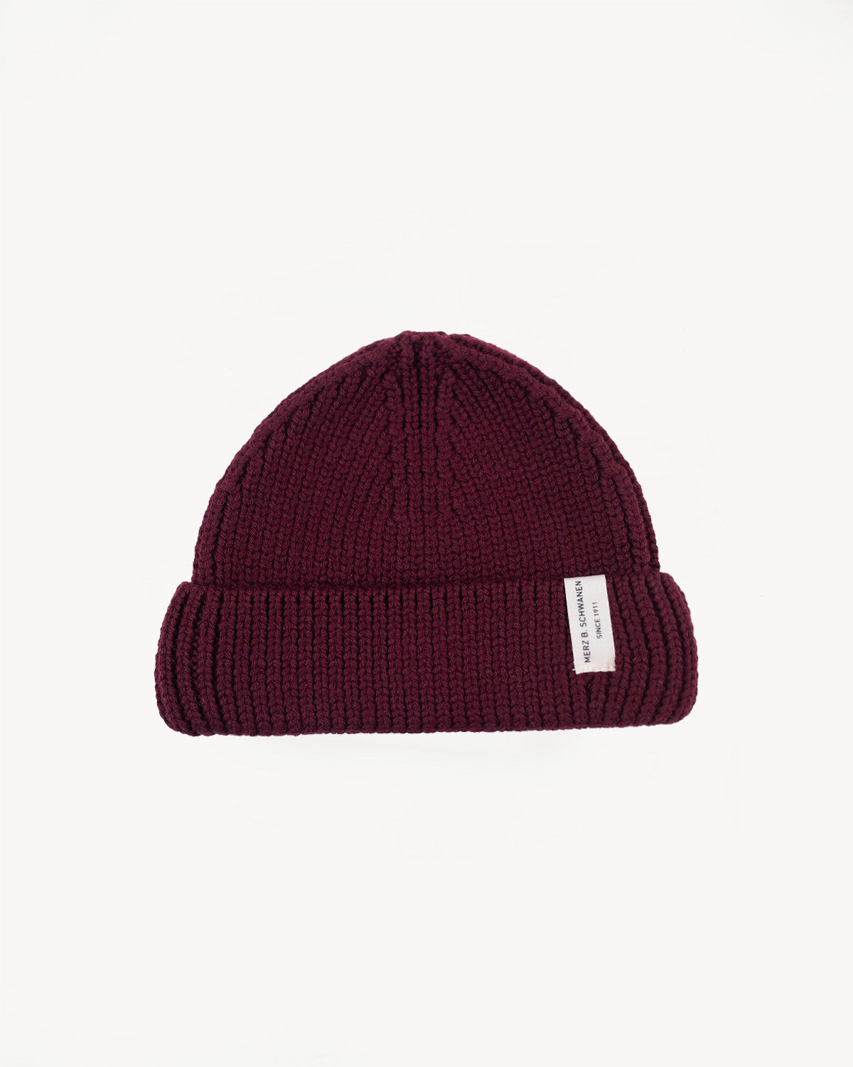 MWBN02.506 - Ribbed Structure Sturdy Beanie Merino Wool - Burgundy