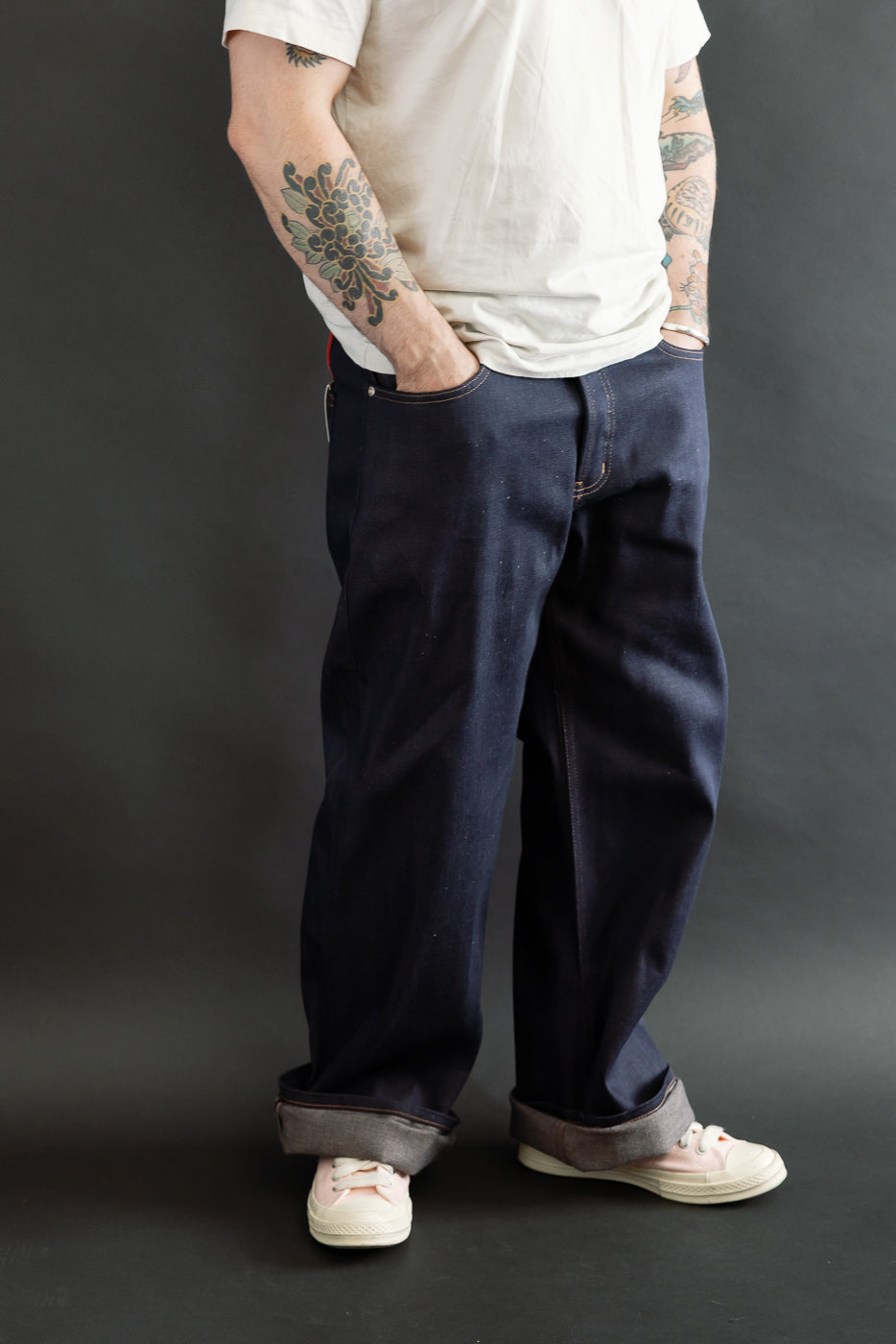 12.5oz - Coffee Dye Selvedge - Strong Guy