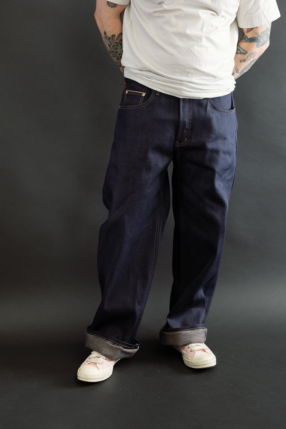 12.5oz - Coffee Dye Selvedge - Strong Guy