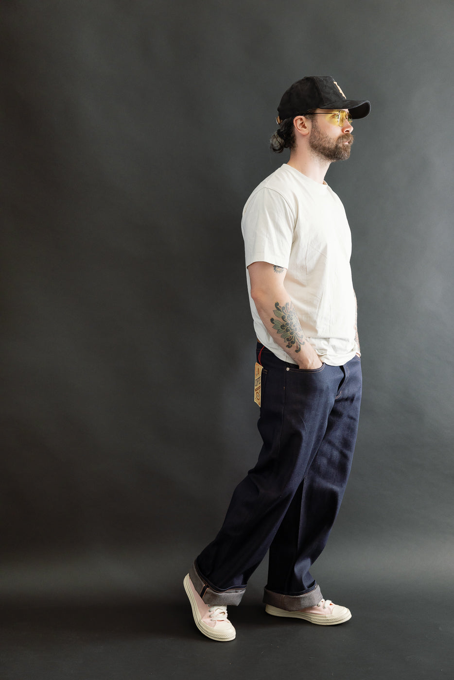 12.5oz - Coffee Dye Selvedge - Strong Guy