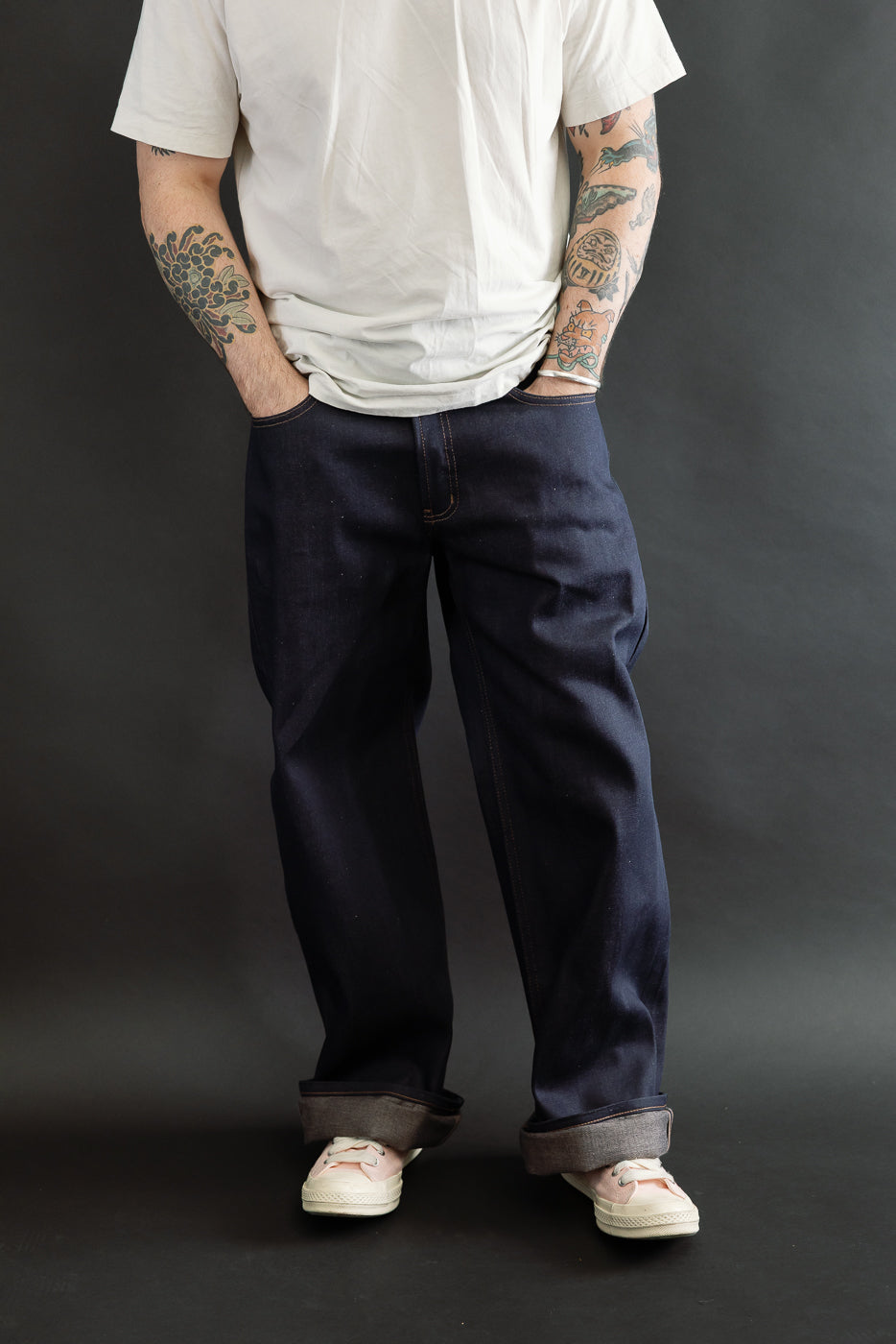 12.5oz - Coffee Dye Selvedge - Strong Guy