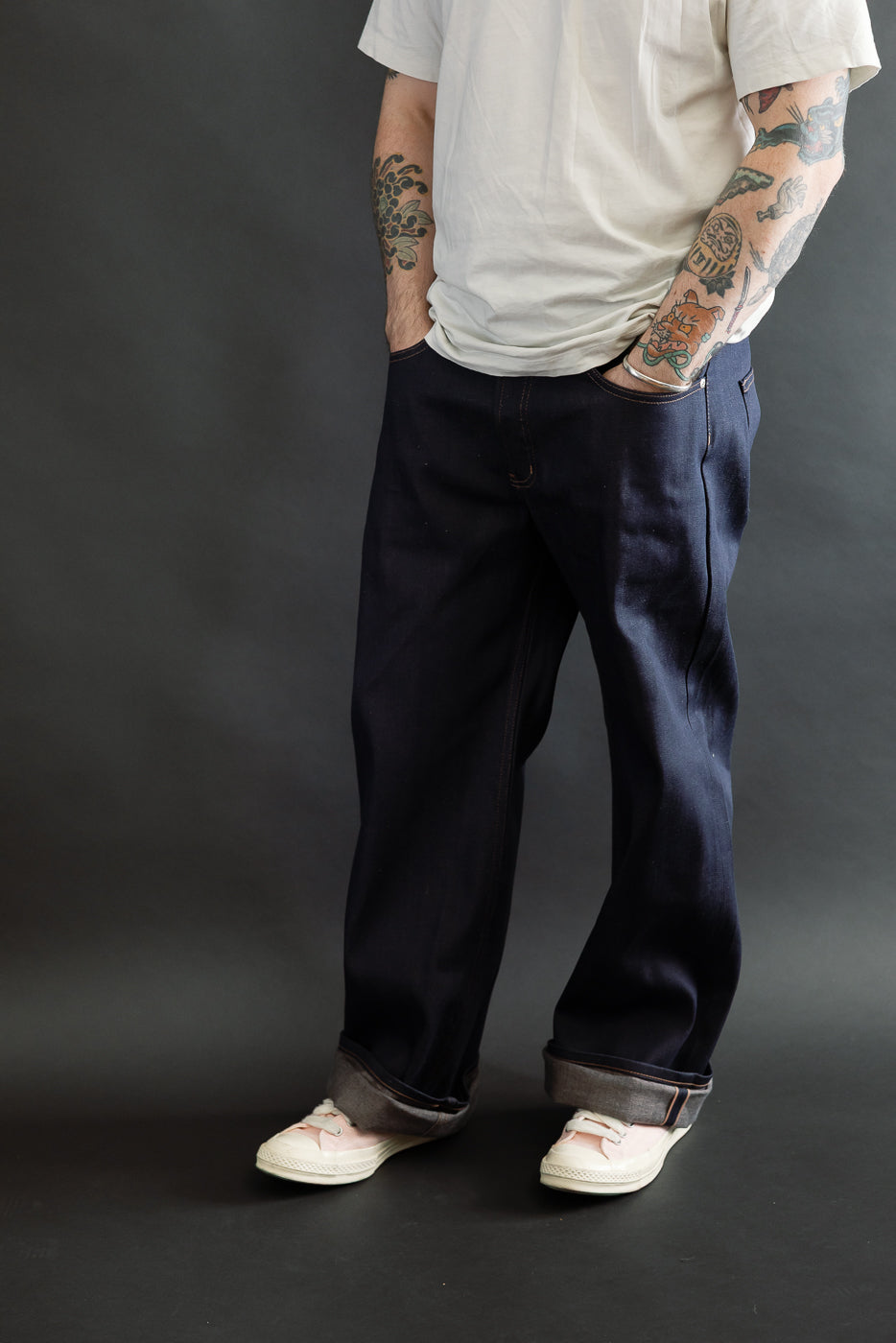 12.5oz - Coffee Dye Selvedge - Strong Guy