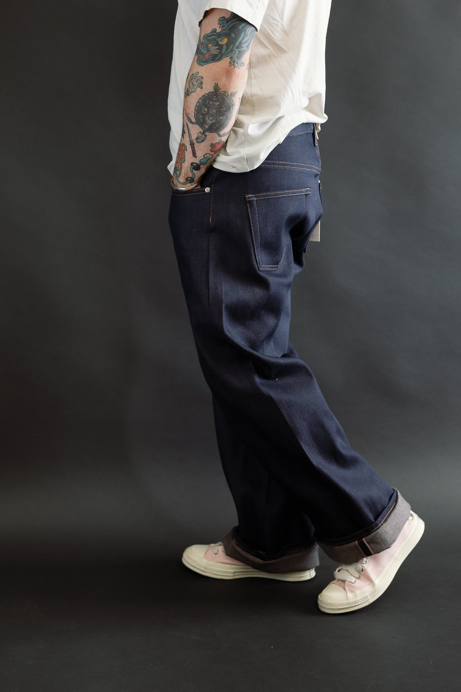 12.5oz - Coffee Dye Selvedge - Strong Guy