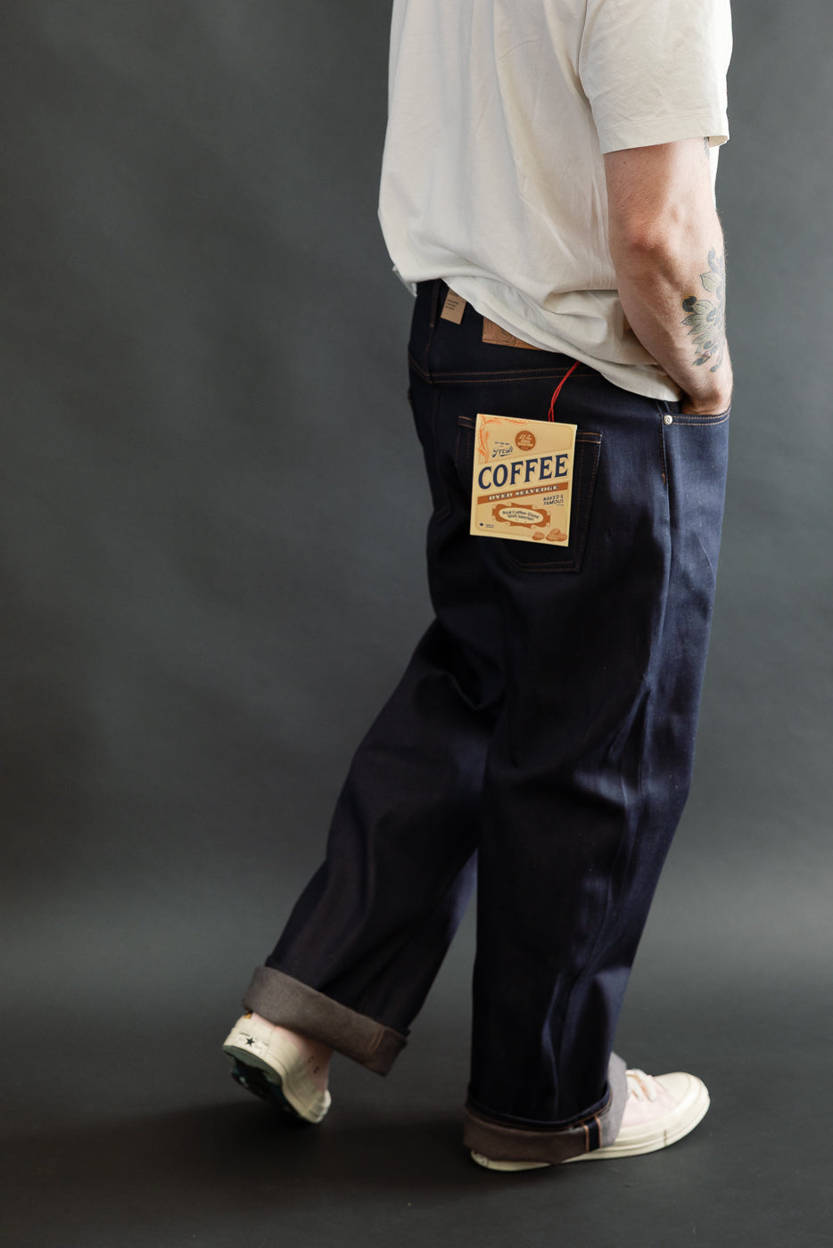 12.5oz - Coffee Dye Selvedge - Strong Guy