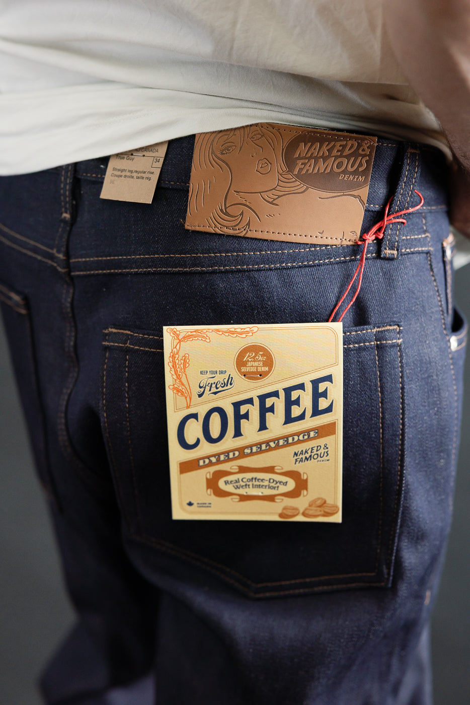 12.5oz - Coffee Dye Selvedge - True Guy