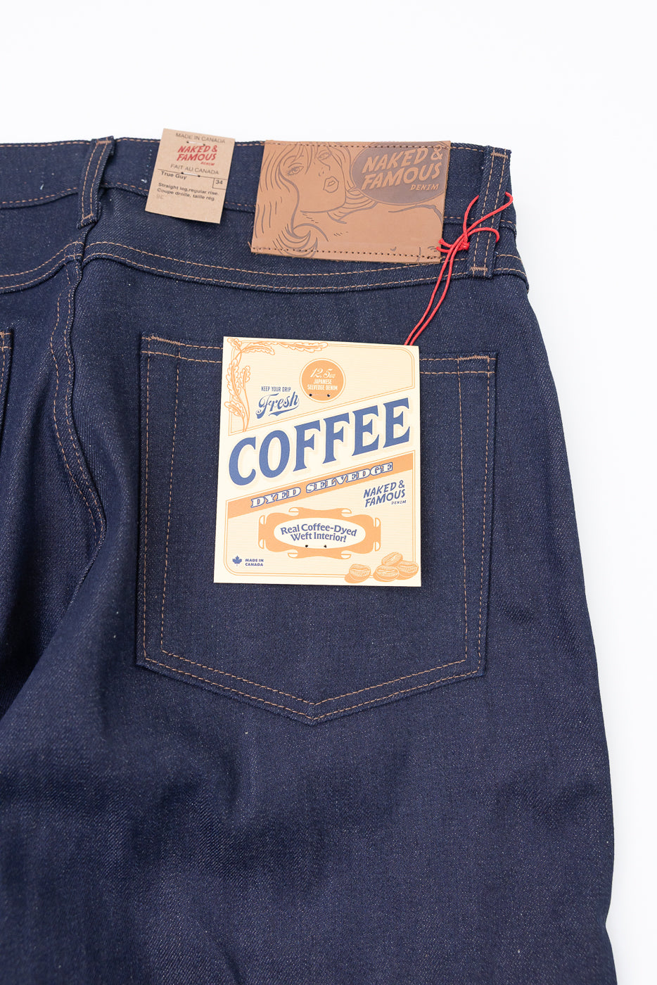 12.5oz - Coffee Dye Selvedge - True Guy