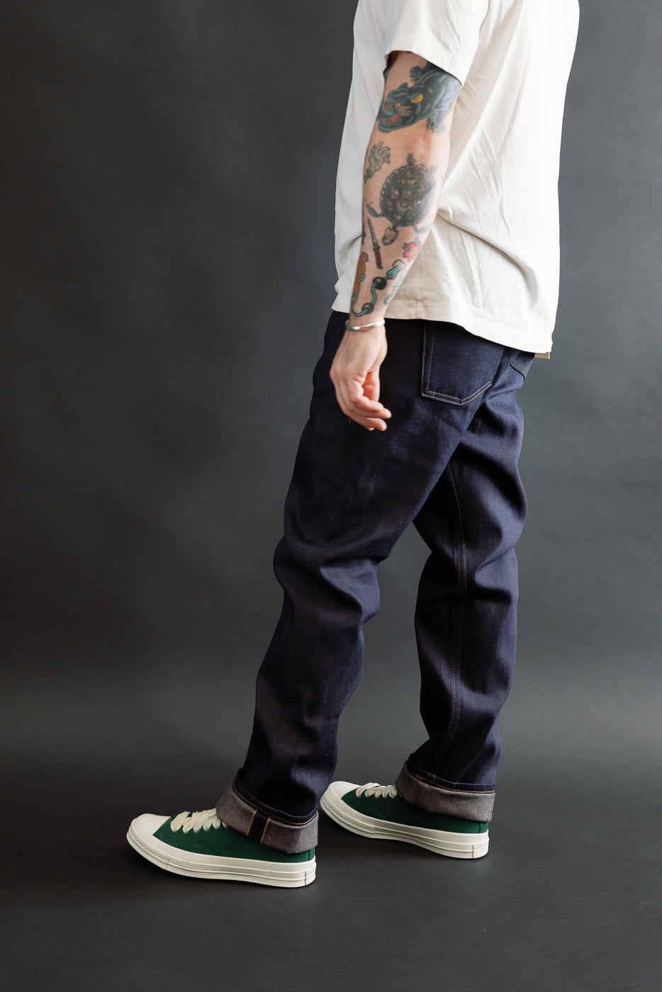 12.5oz - Coffee Dye Selvedge - Weird Guy