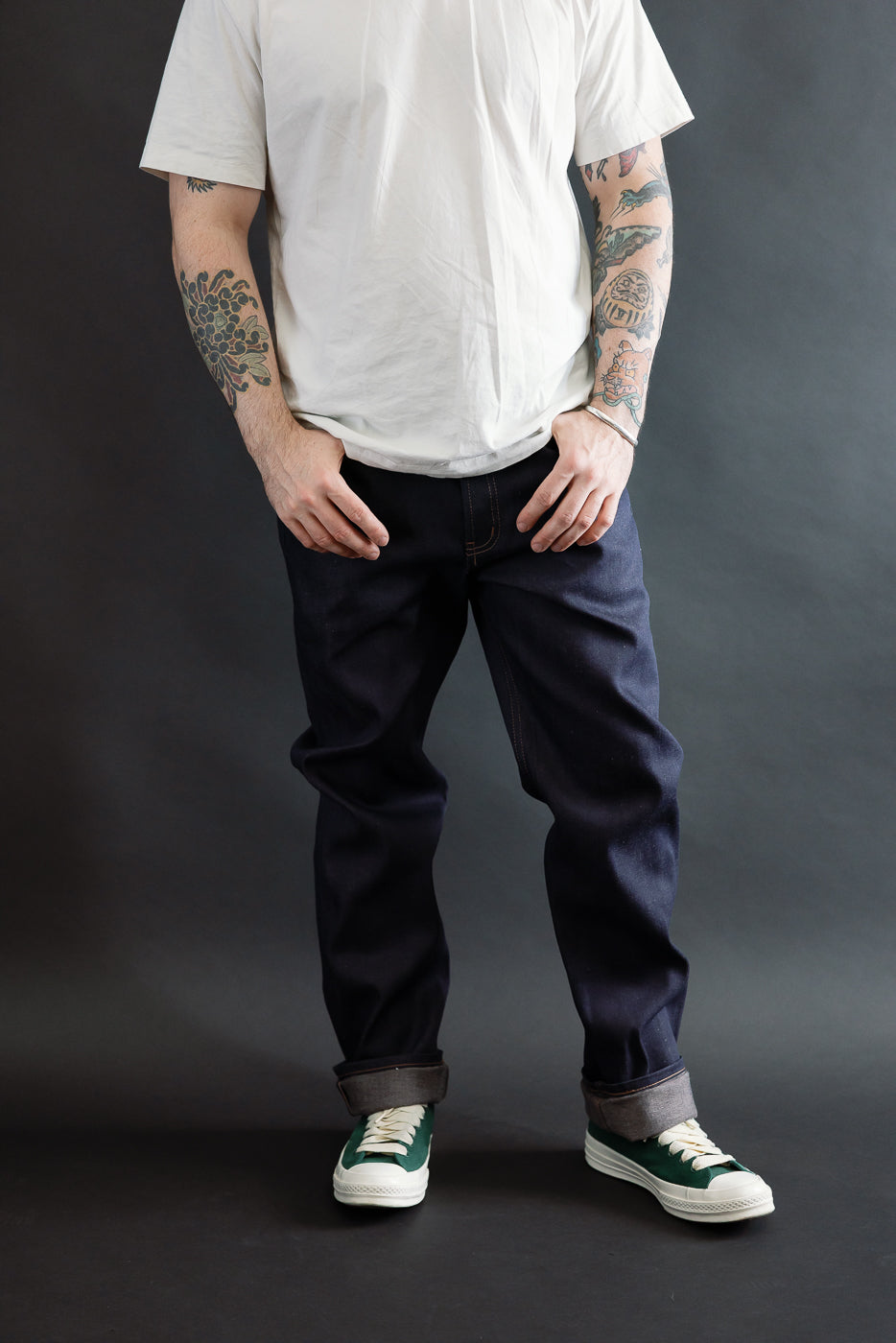 12.5oz - Coffee Dye Selvedge - Weird Guy