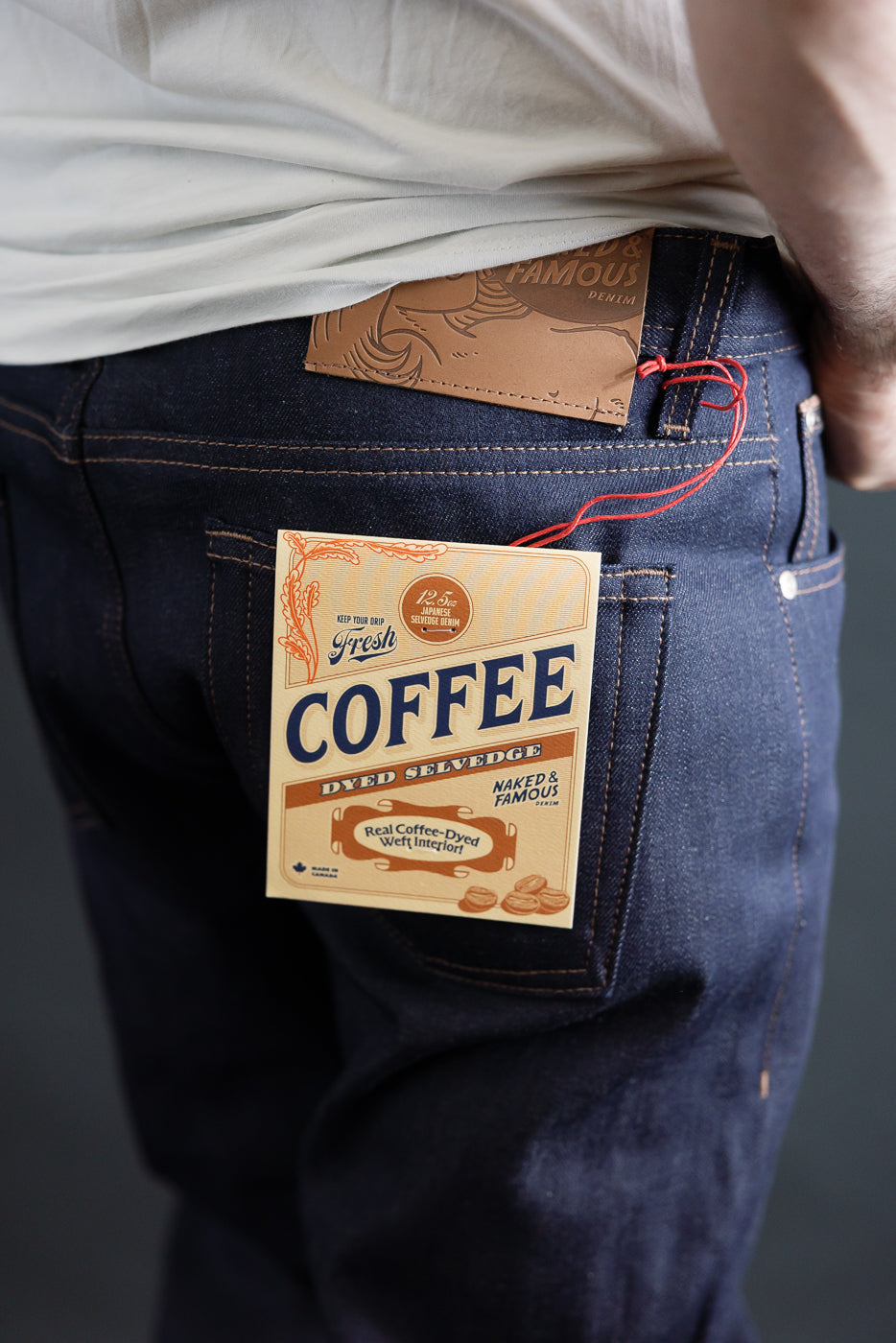 12.5oz - Coffee Dye Selvedge - Weird Guy