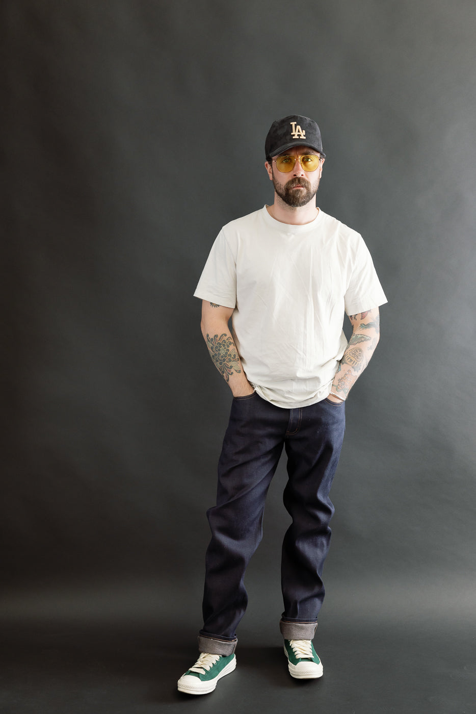 12.5oz - Coffee Dye Selvedge - Weird Guy
