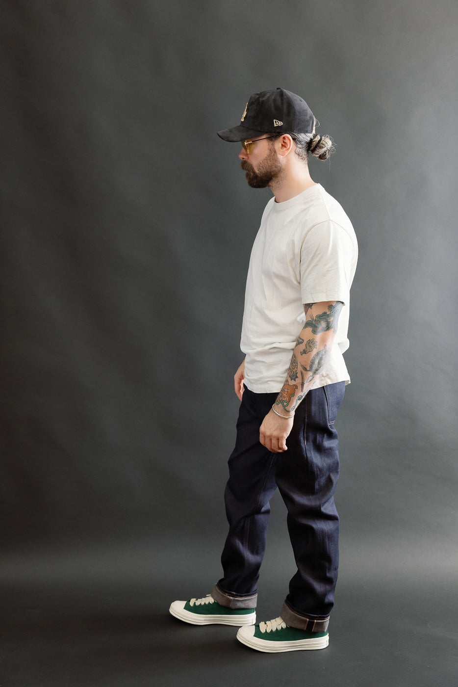 12.5oz - Coffee Dye Selvedge - Weird Guy