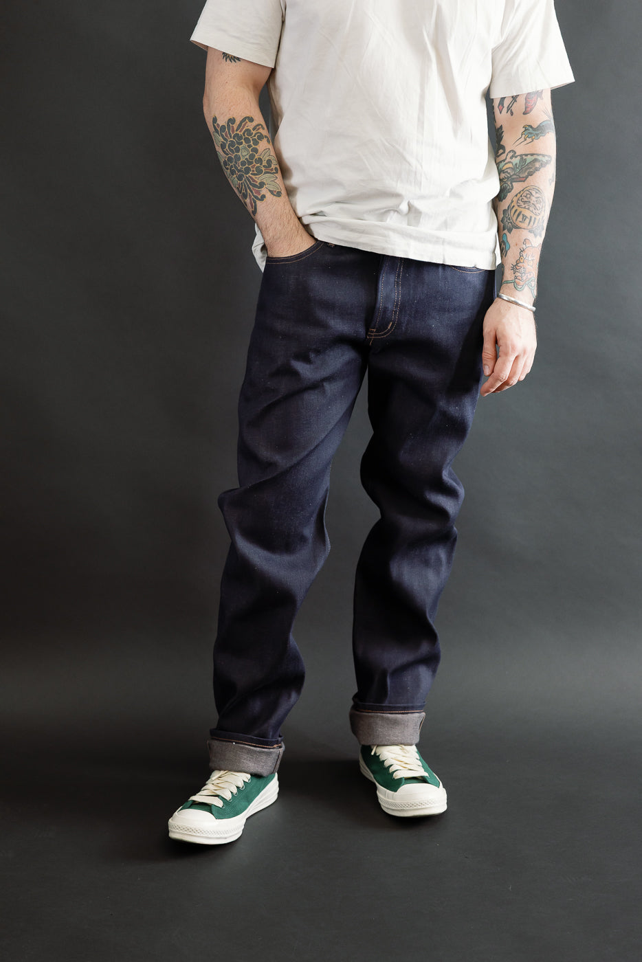 12.5oz - Coffee Dye Selvedge - Weird Guy