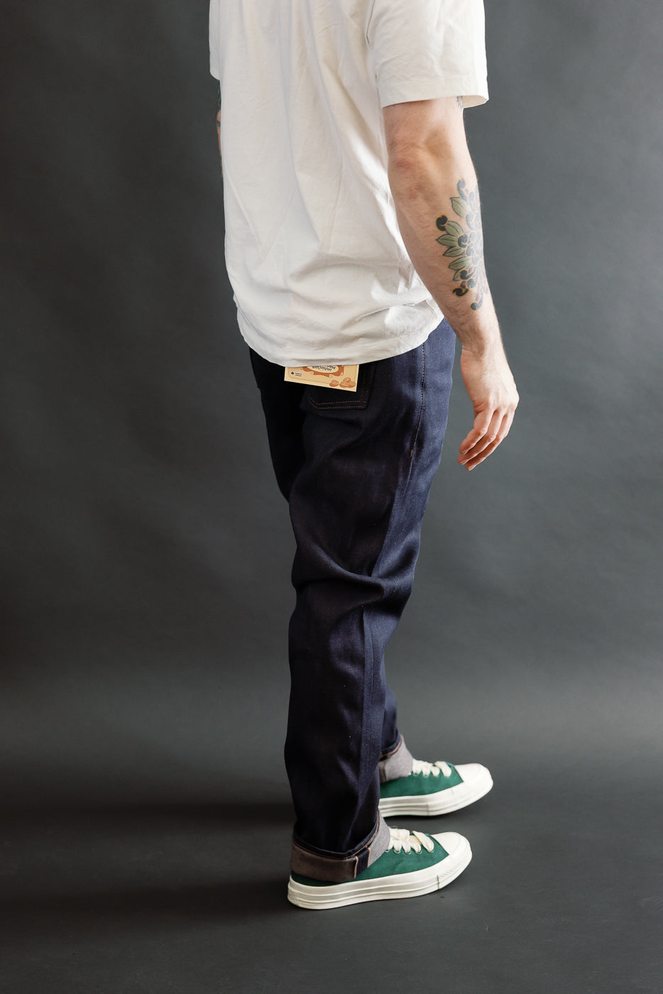 12.5oz - Coffee Dye Selvedge - Weird Guy