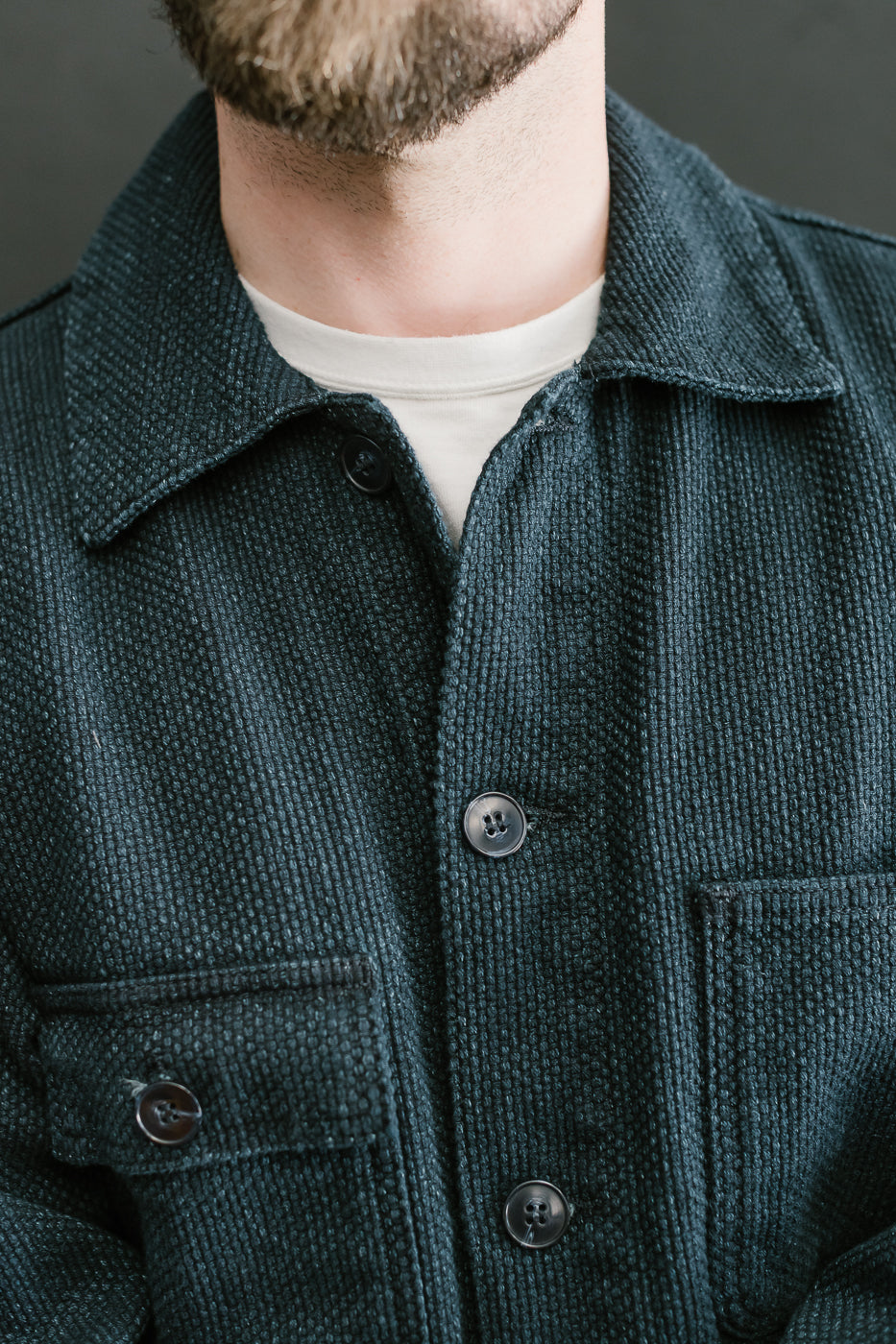 12.5oz - Indigo Sashiko - Chore Coat