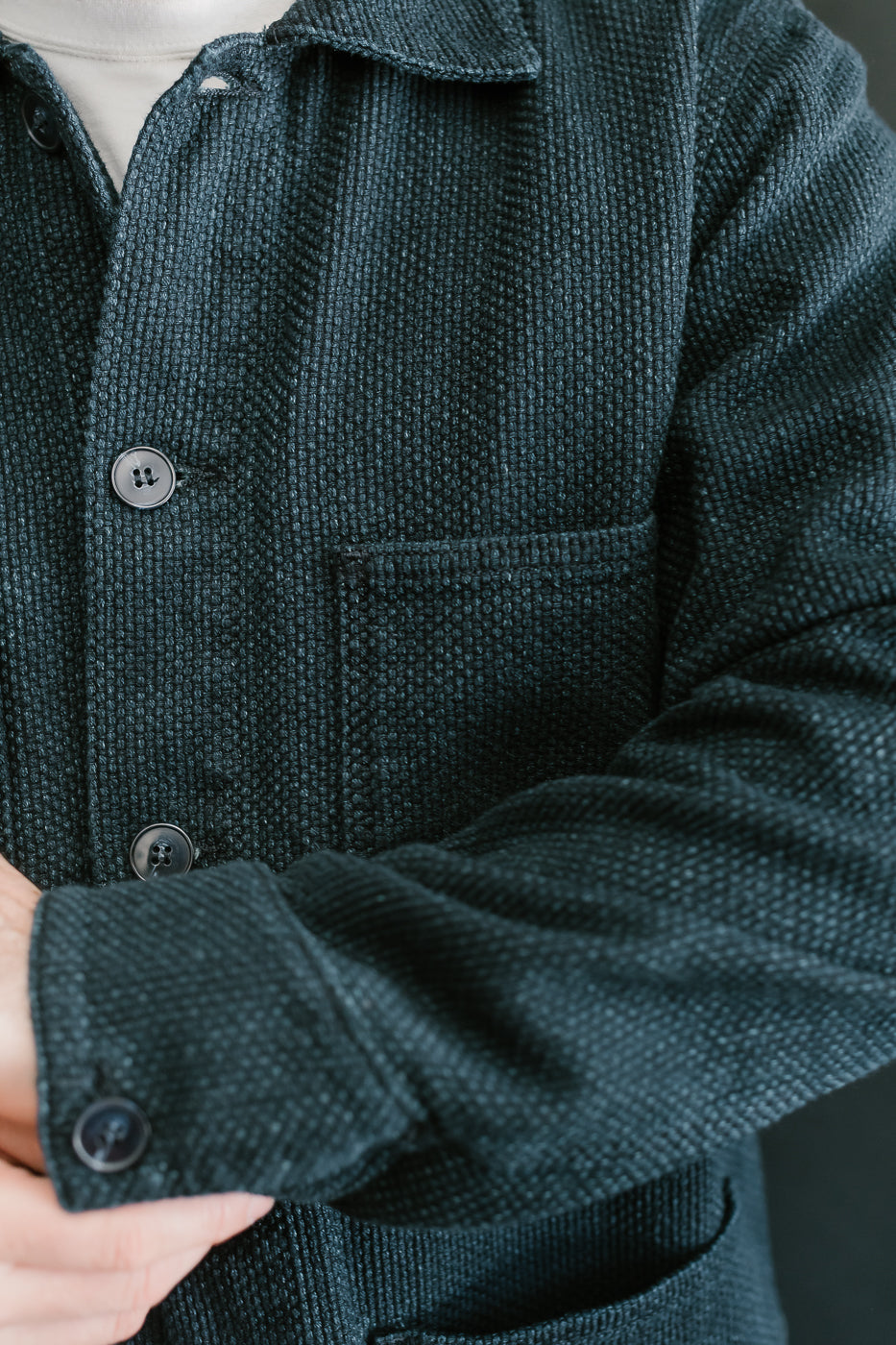 12.5oz - Indigo Sashiko - Chore Coat