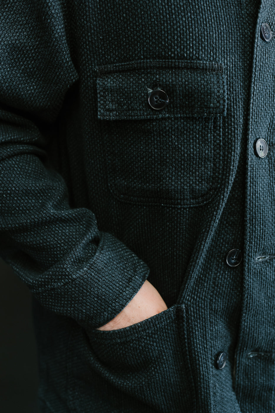 12.5oz - Indigo Sashiko - Chore Coat