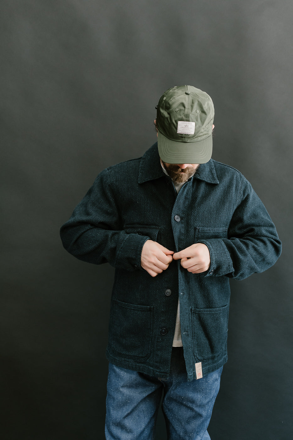 12.5oz - Indigo Sashiko - Chore Coat