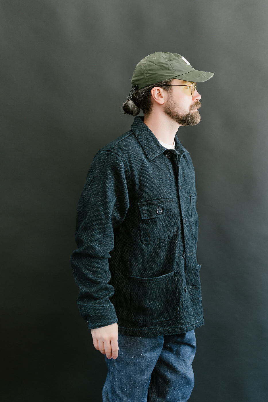 12.5oz - Indigo Sashiko - Chore Coat