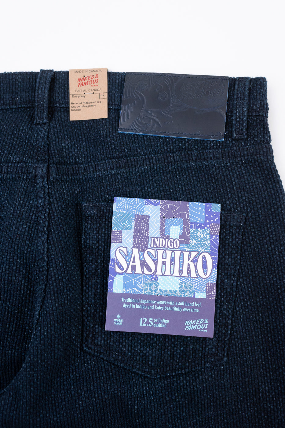 12.5oz - Indigo Sashiko Jeans - Easy Guy