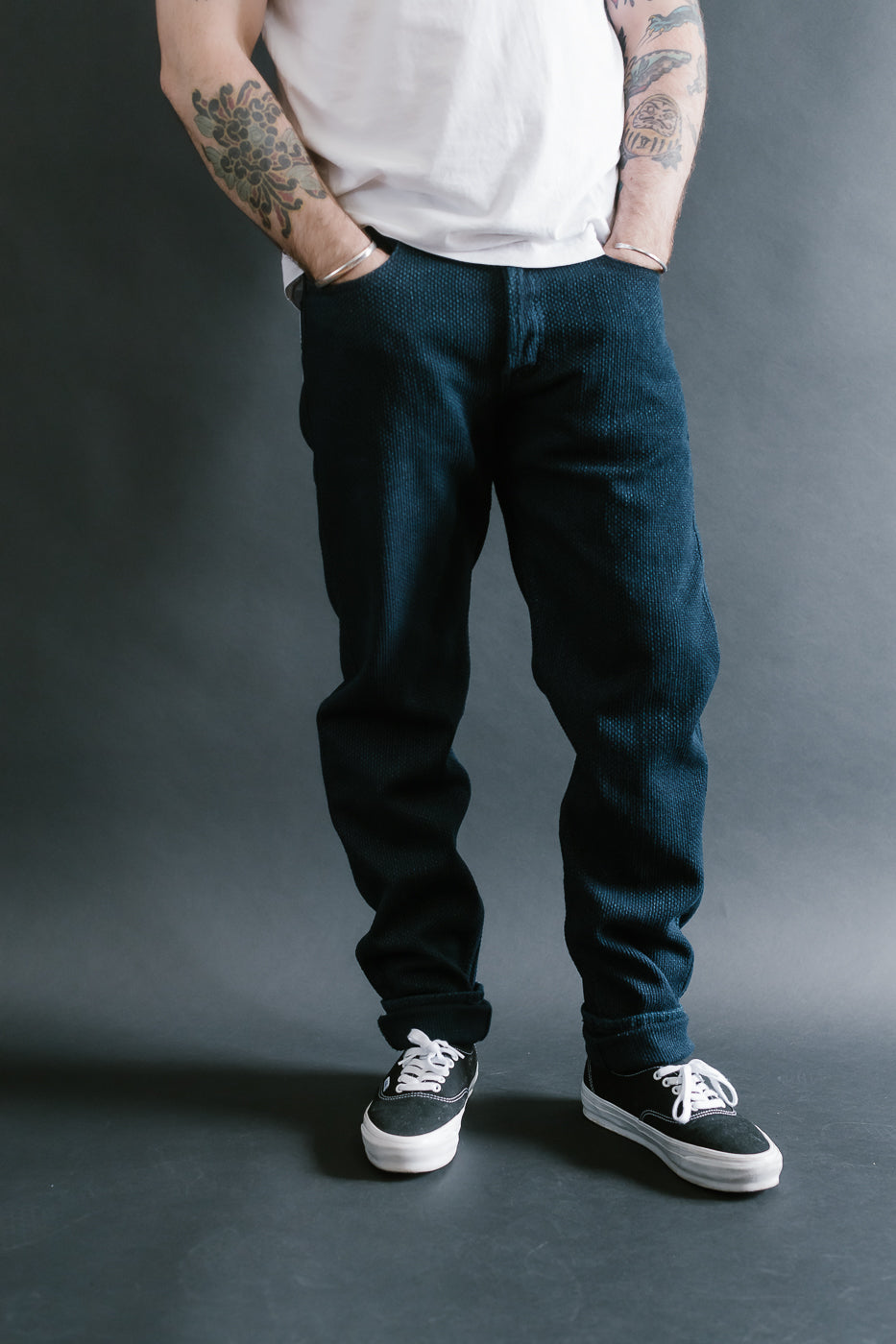 12.5oz - Indigo Sashiko Jeans - Easy Guy