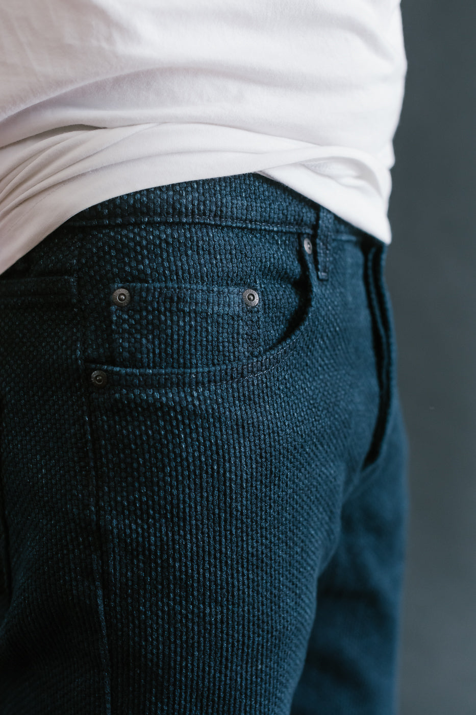 12.5oz - Indigo Sashiko Jeans - Easy Guy