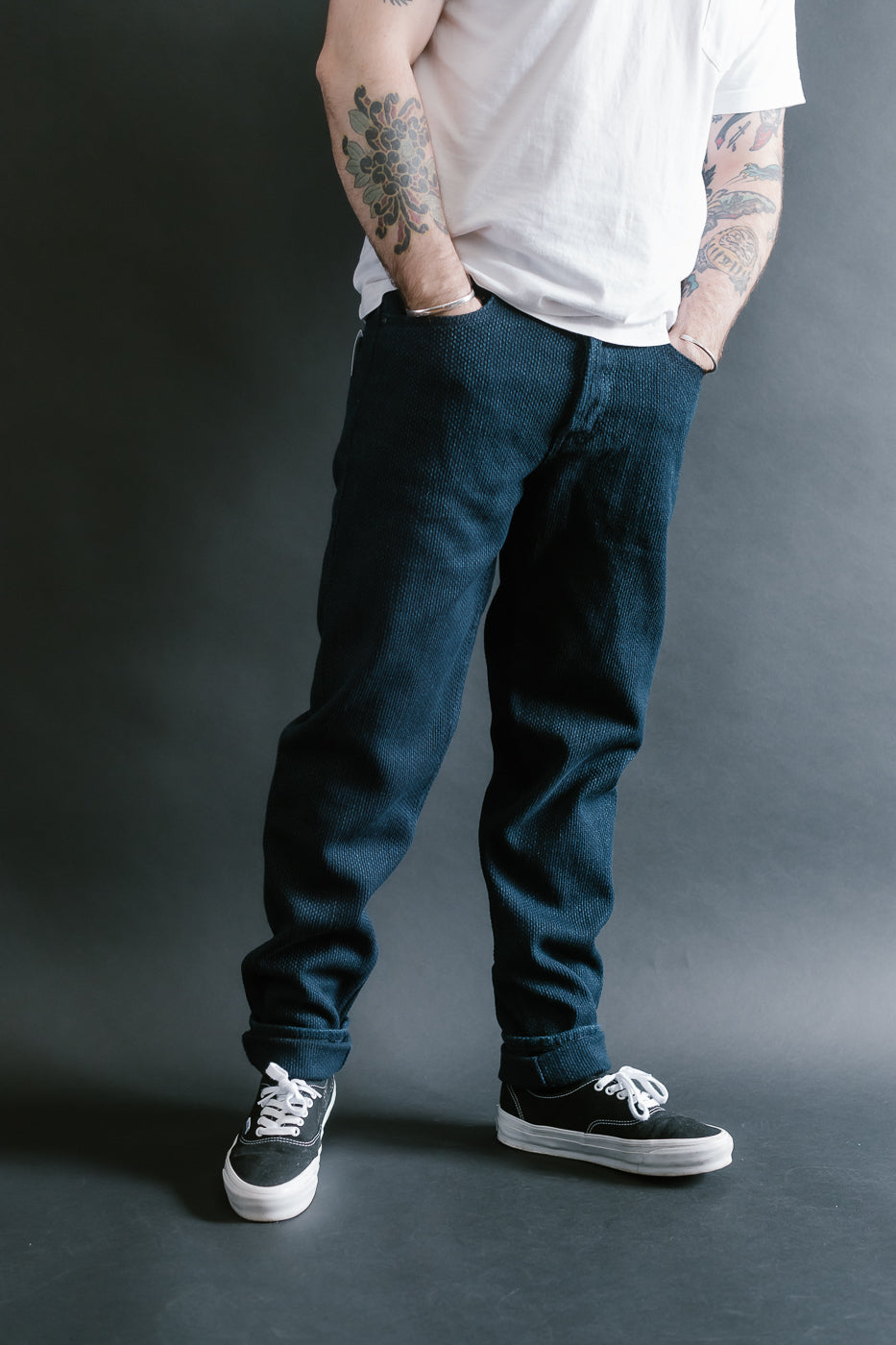 12.5oz - Indigo Sashiko Jeans - Easy Guy
