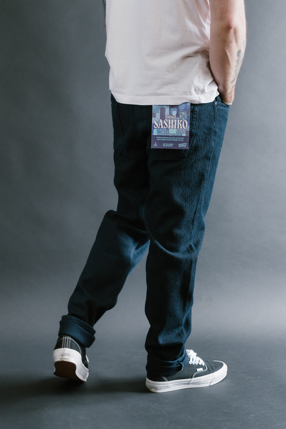 12.5oz - Indigo Sashiko Jeans - Easy Guy