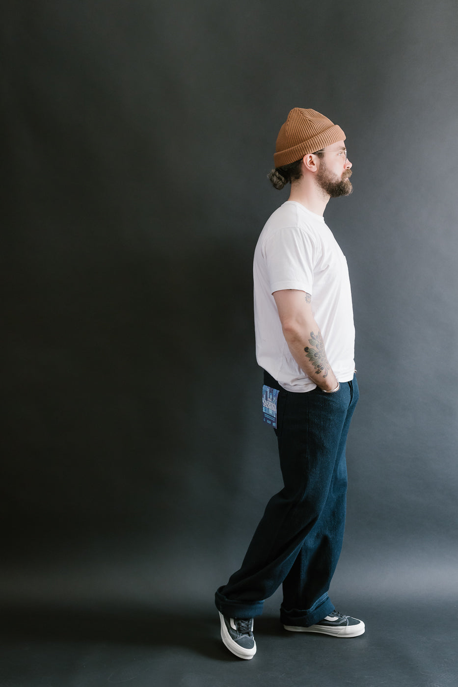 12.5oz - Indigo Sashiko Jeans - Strong Guy