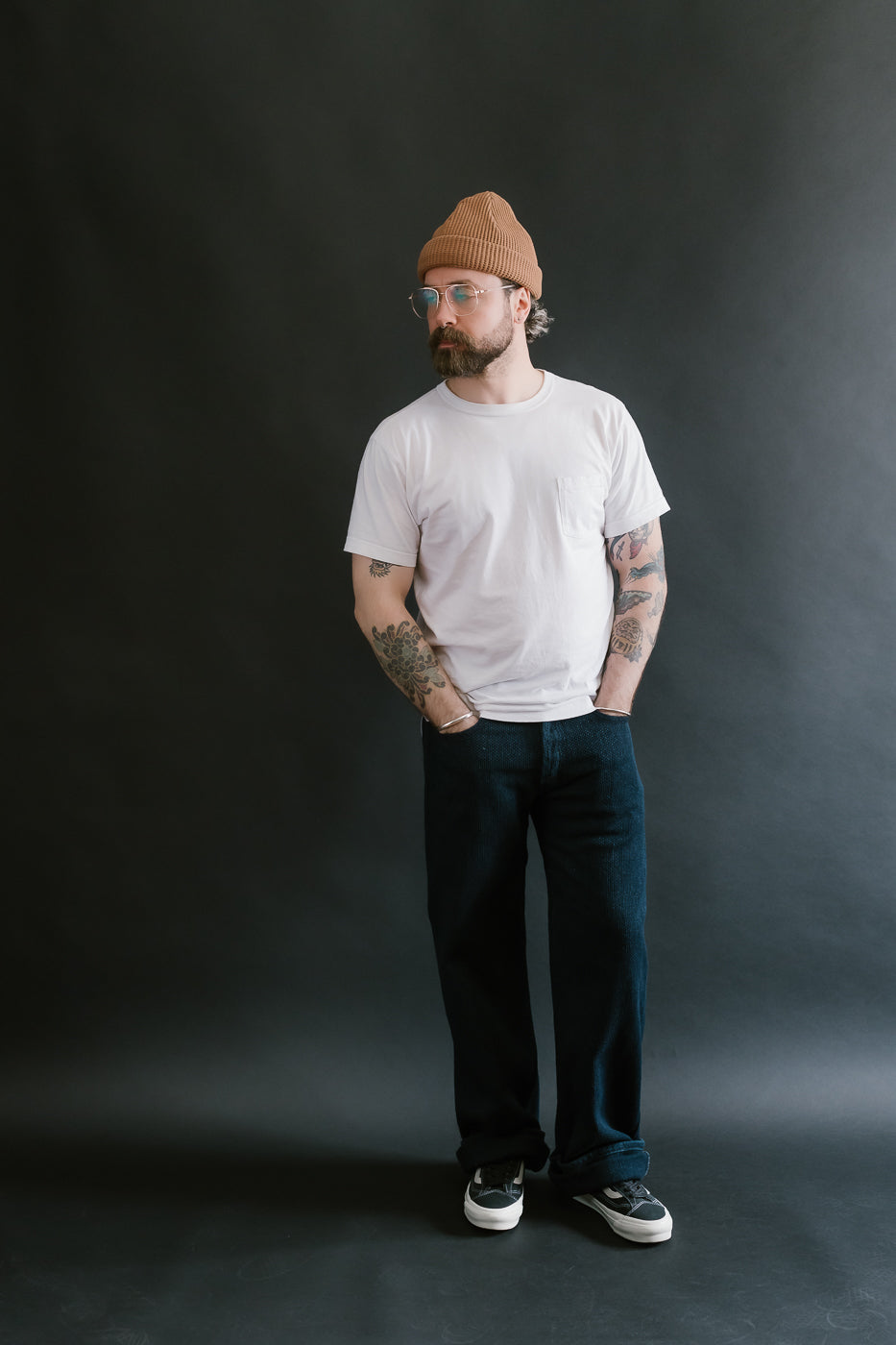 12.5oz - Indigo Sashiko Jeans - Strong Guy