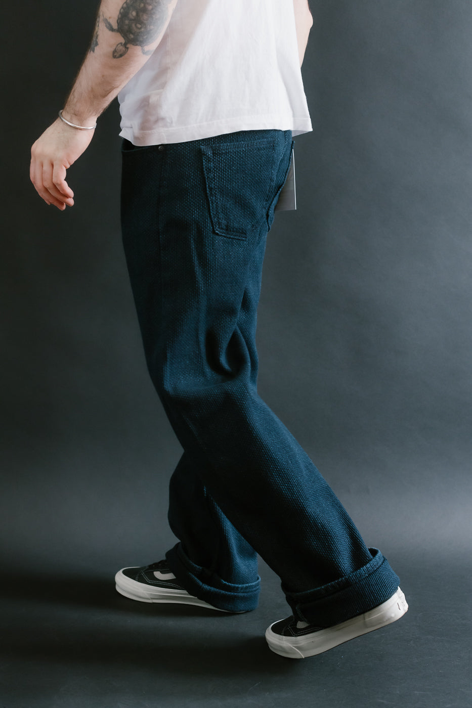 12.5oz - Indigo Sashiko Jeans - Strong Guy