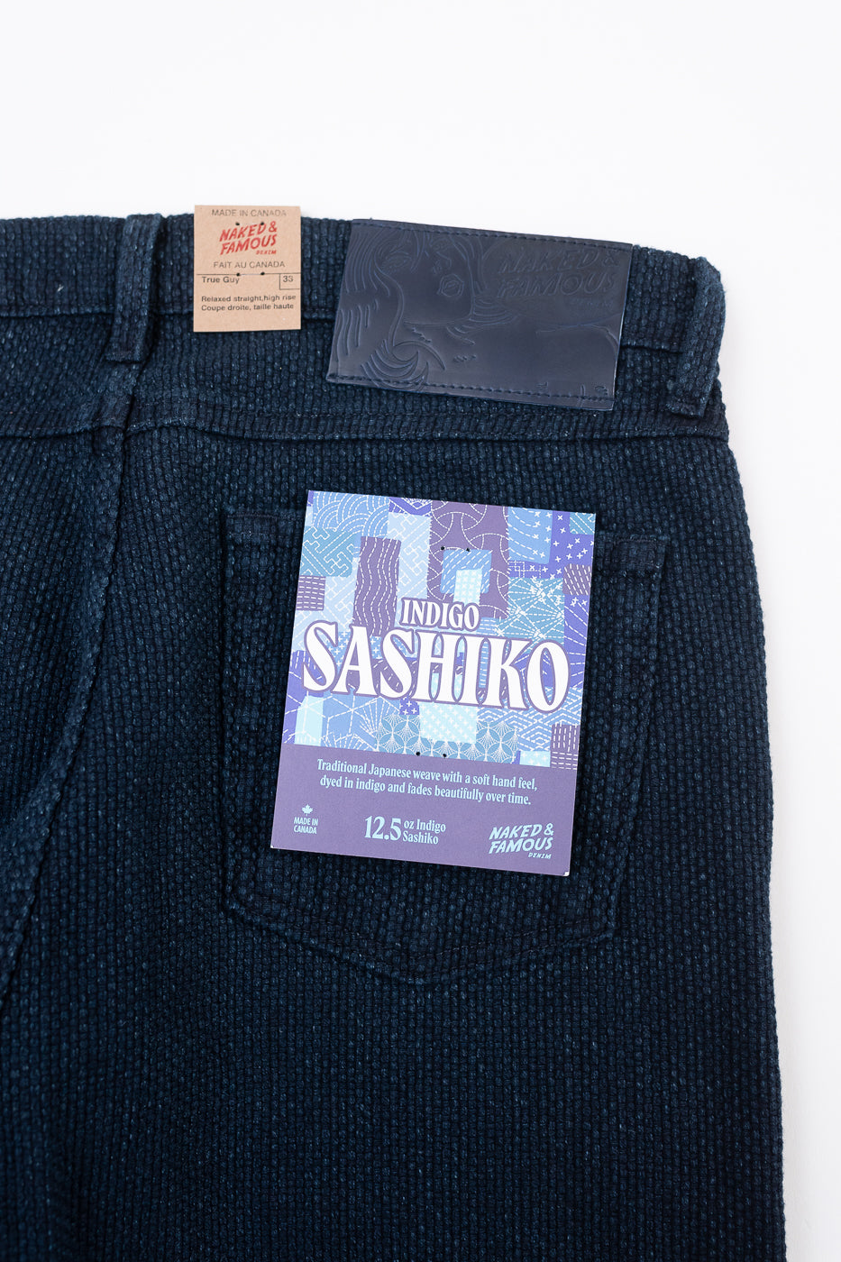 12.5oz - Indigo Sashiko Jeans - True Guy