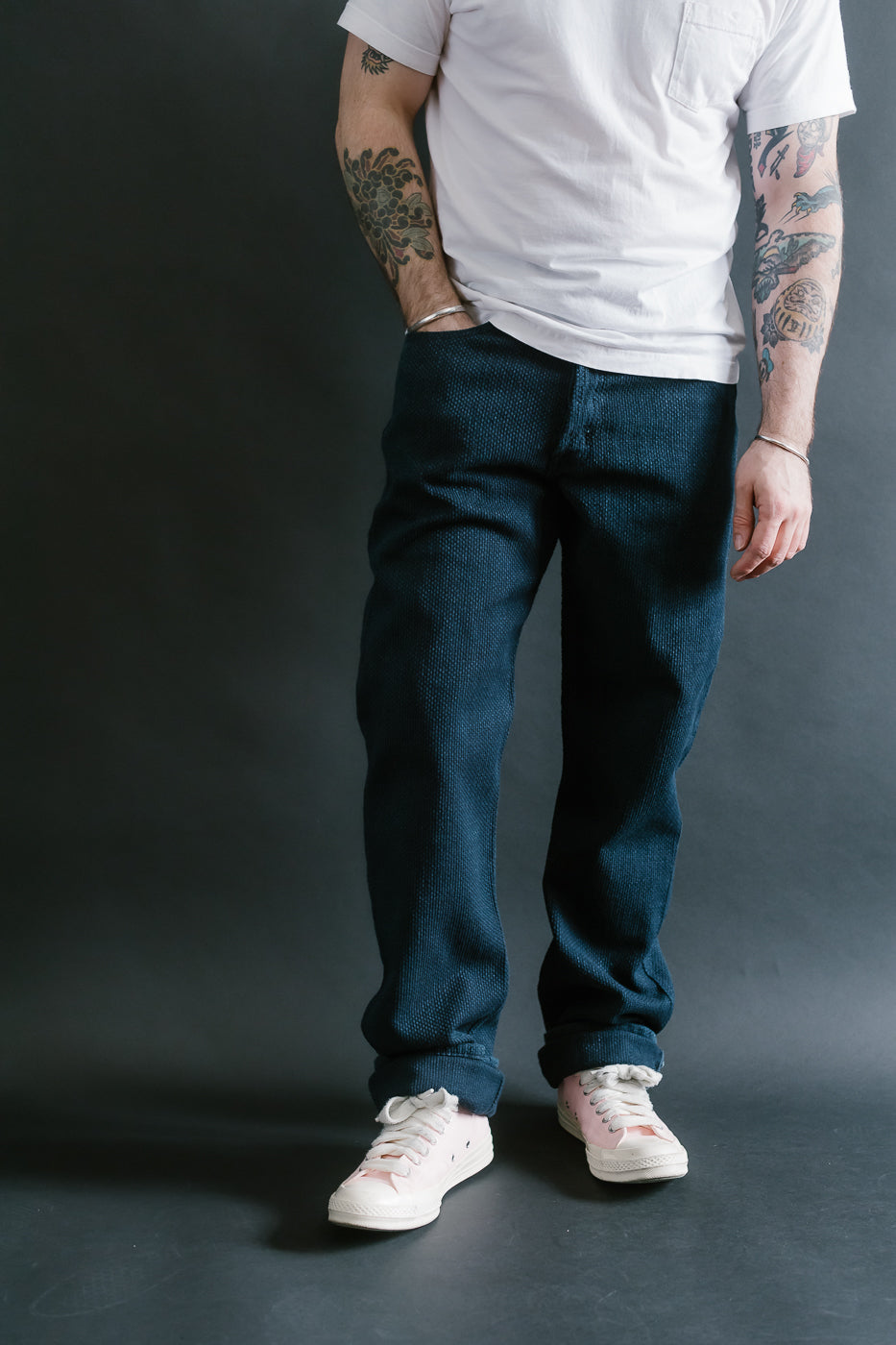 12.5oz - Indigo Sashiko Jeans - True Guy