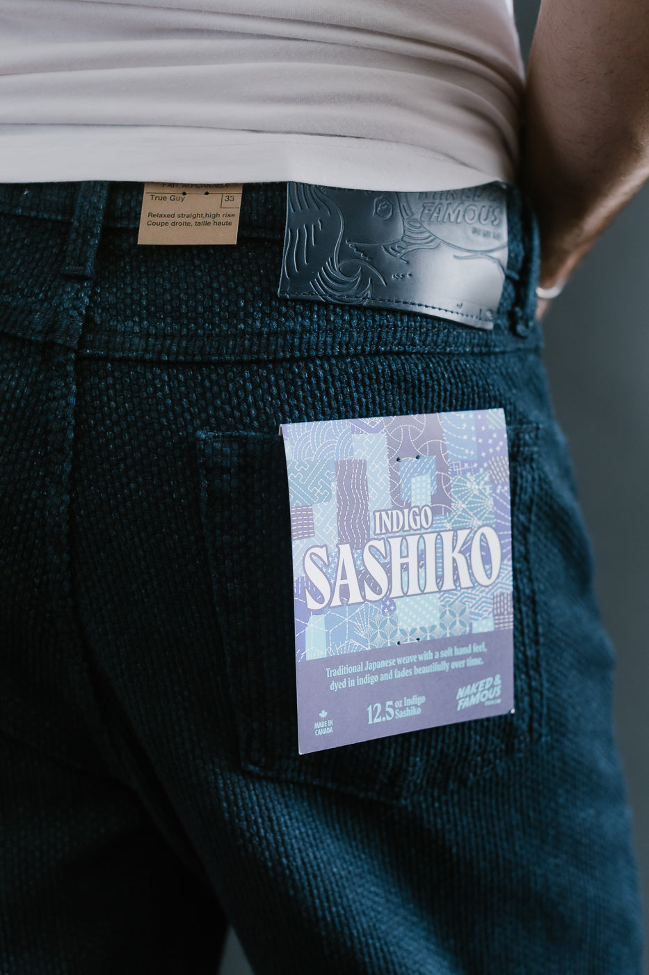 12.5oz - Indigo Sashiko Jeans - True Guy