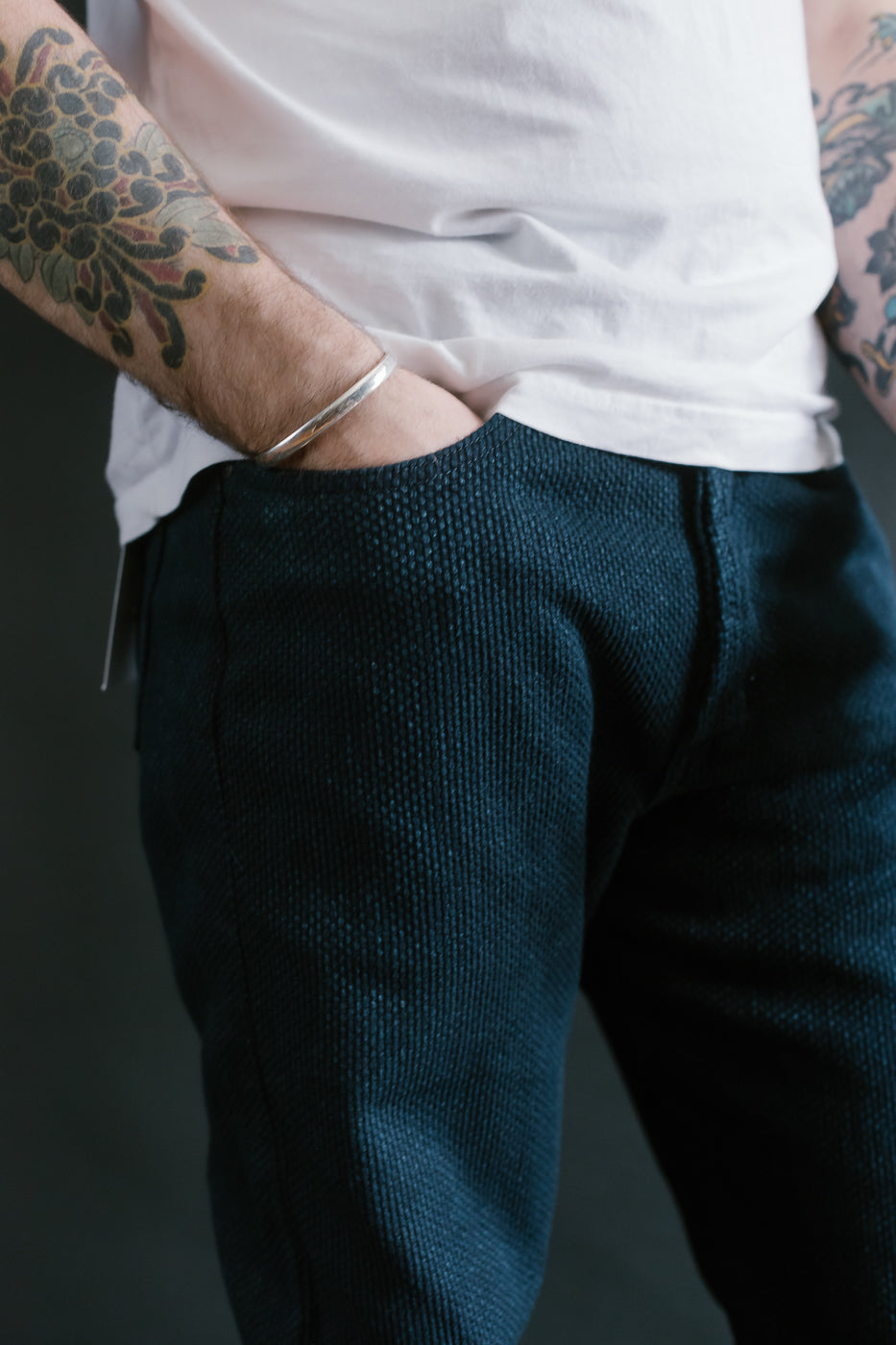 12.5oz - Indigo Sashiko Jeans - True Guy