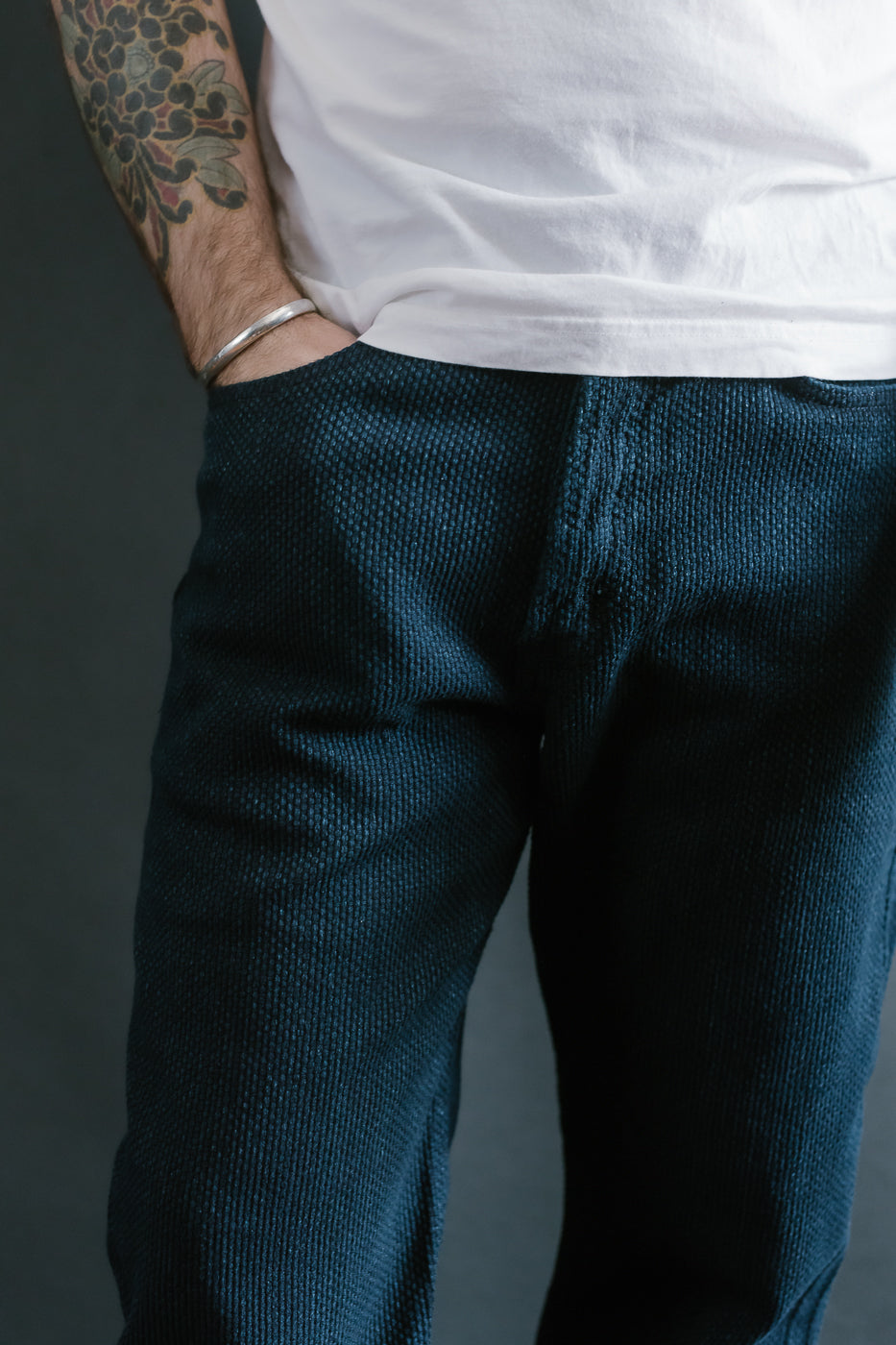 12.5oz - Indigo Sashiko Jeans - True Guy