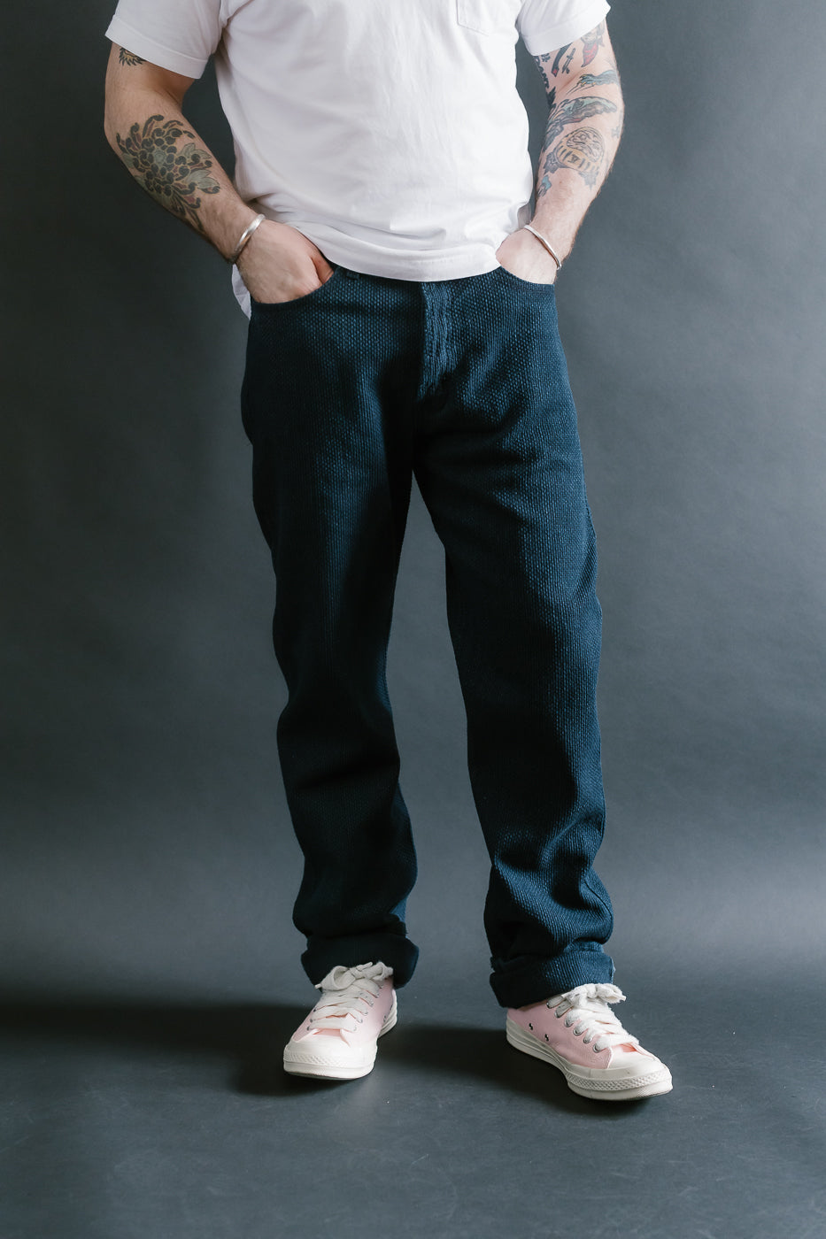12.5oz - Indigo Sashiko Jeans - True Guy
